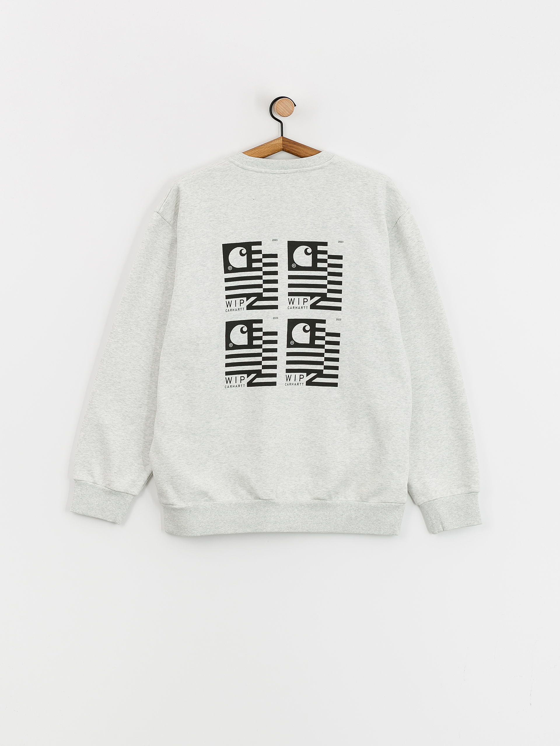 Carhartt WIP Stamp State Pulóver (ash heather/black)