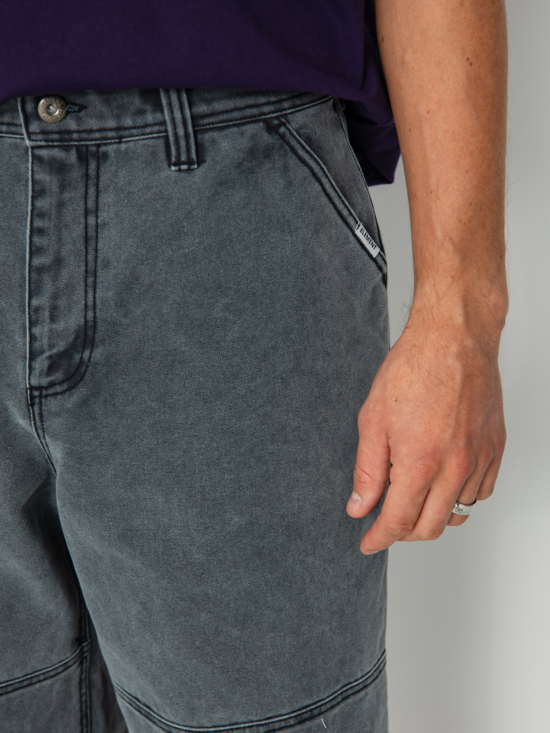 Element Carpenter Canva Kisnadrág (washed black)