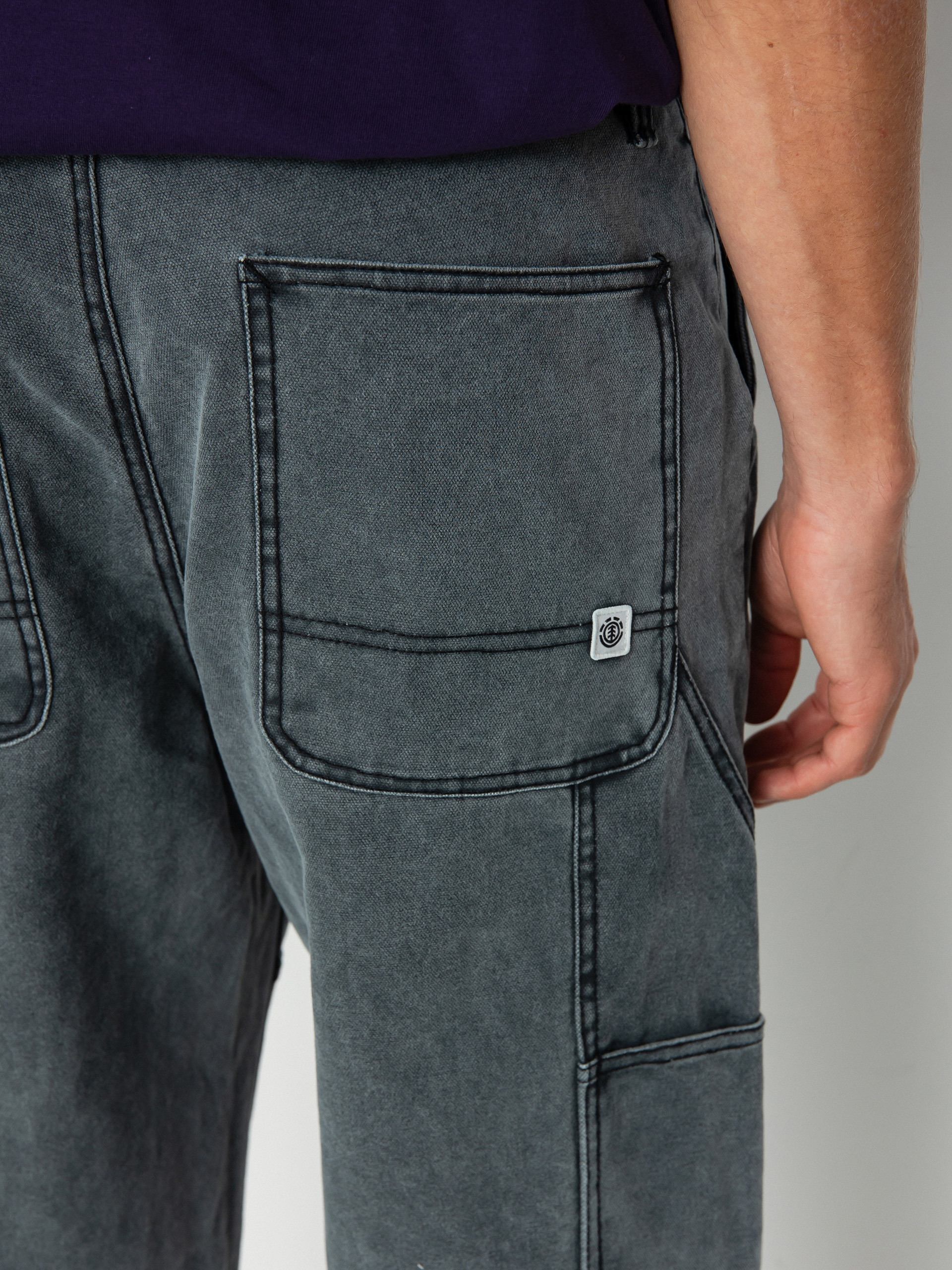 Element Carpenter Canva Kisnadrág (washed black)