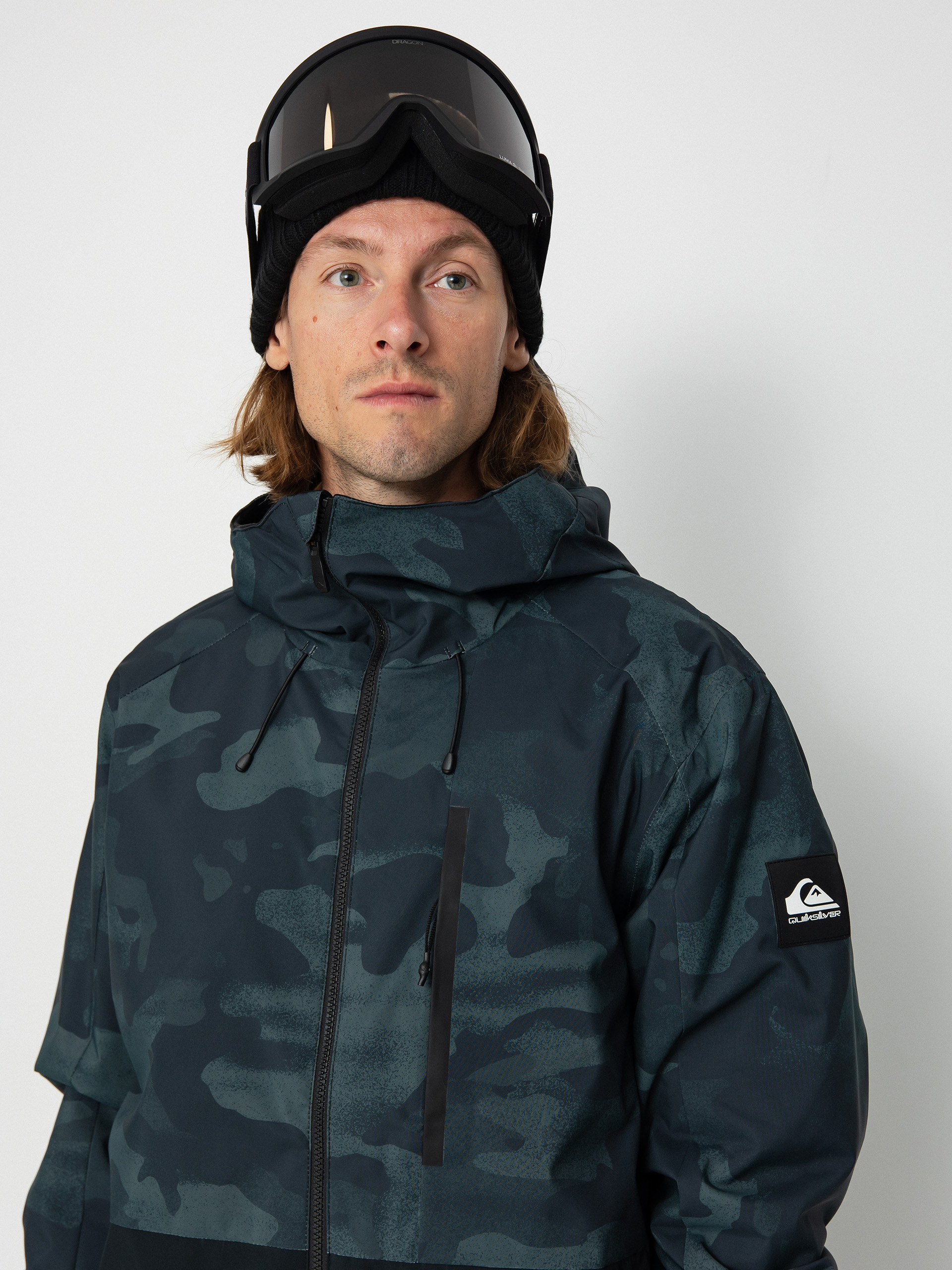 Férfi Quiksilver Mission Printed Block Snowboard dzseki (spray camo true black)