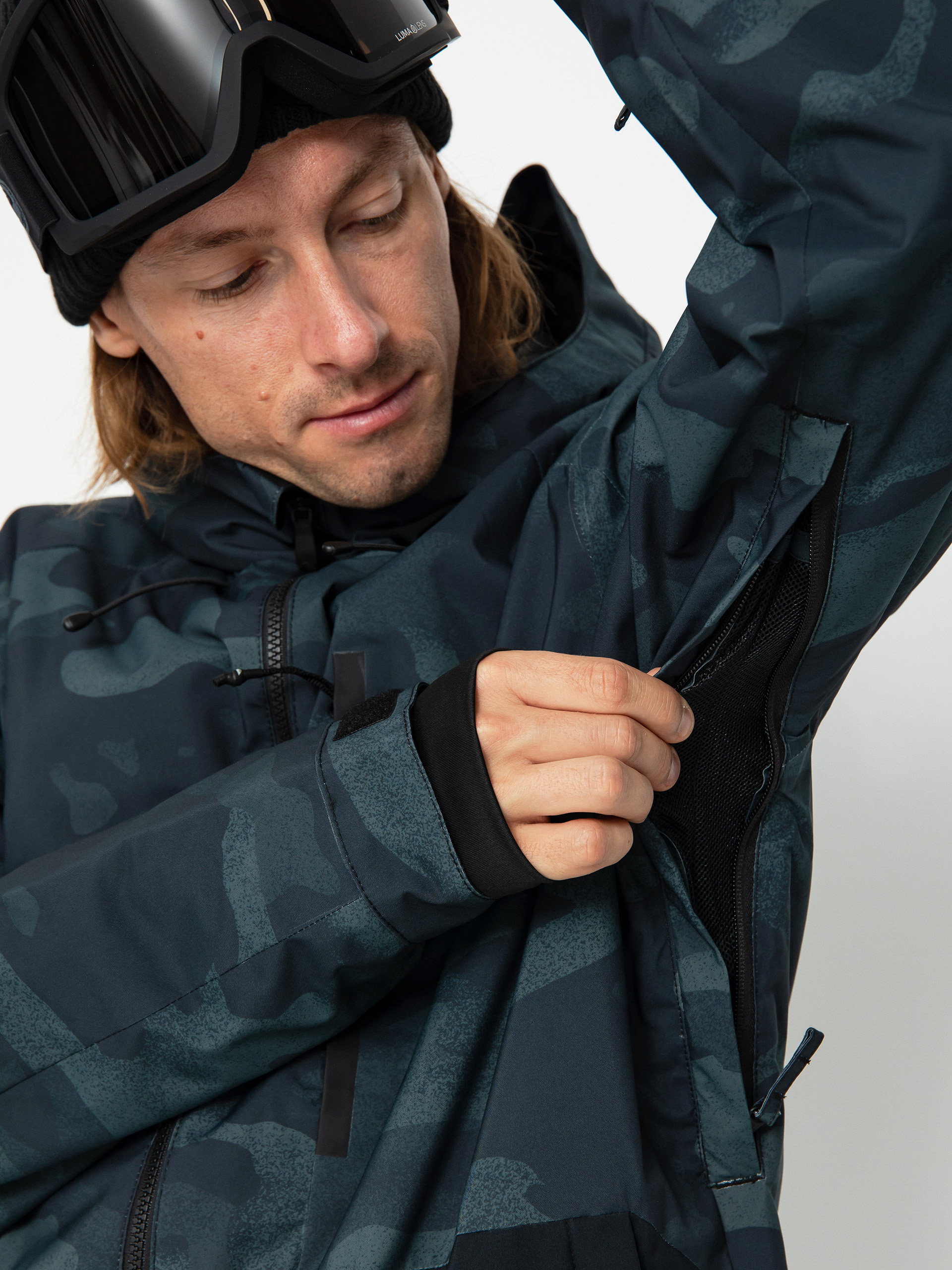 Férfi Quiksilver Mission Printed Block Snowboard dzseki (spray camo true black)