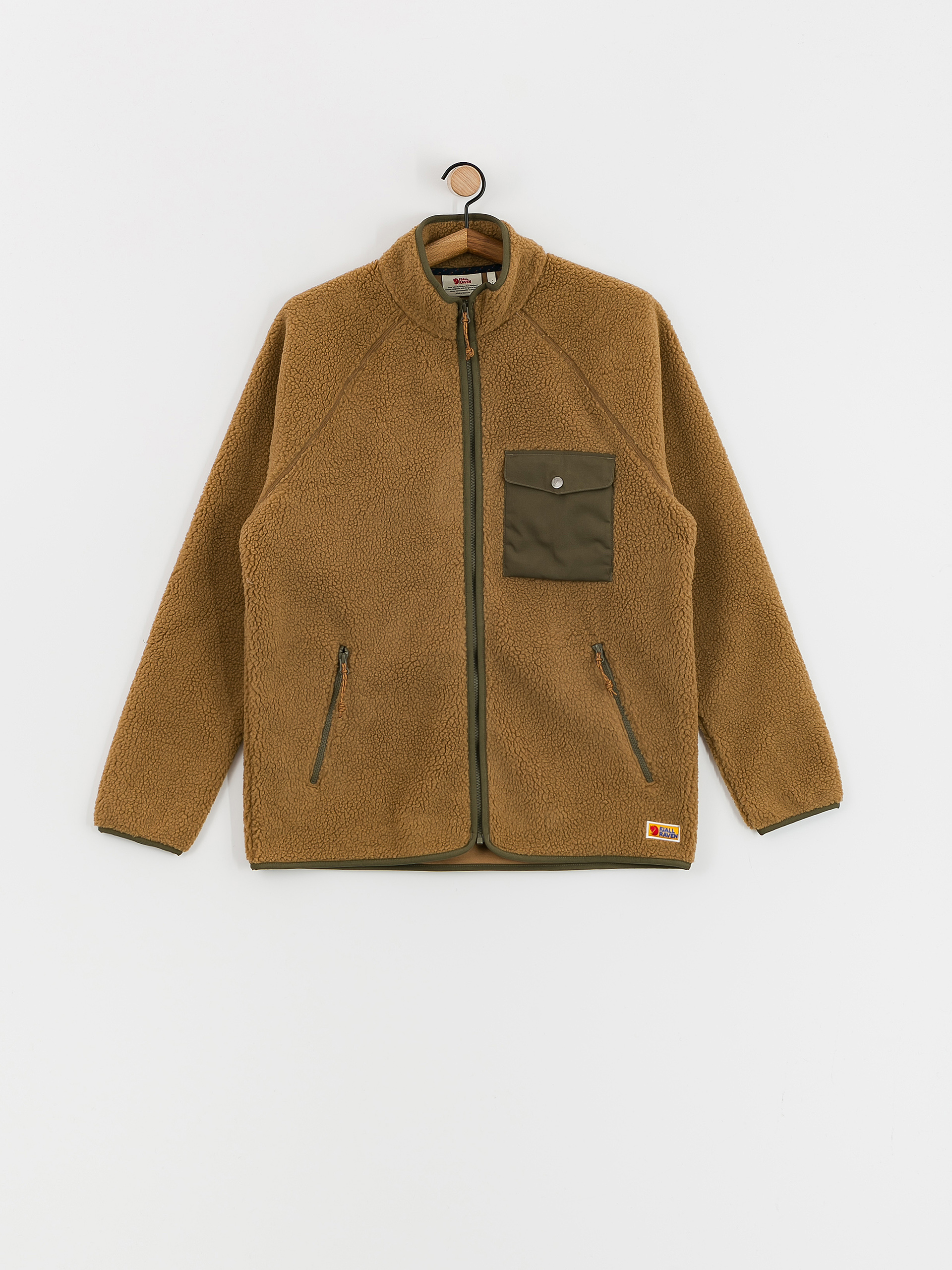 Férfi Fjallraven Vardag Pile Polár pulóver (buckwheat brown/laurel green)