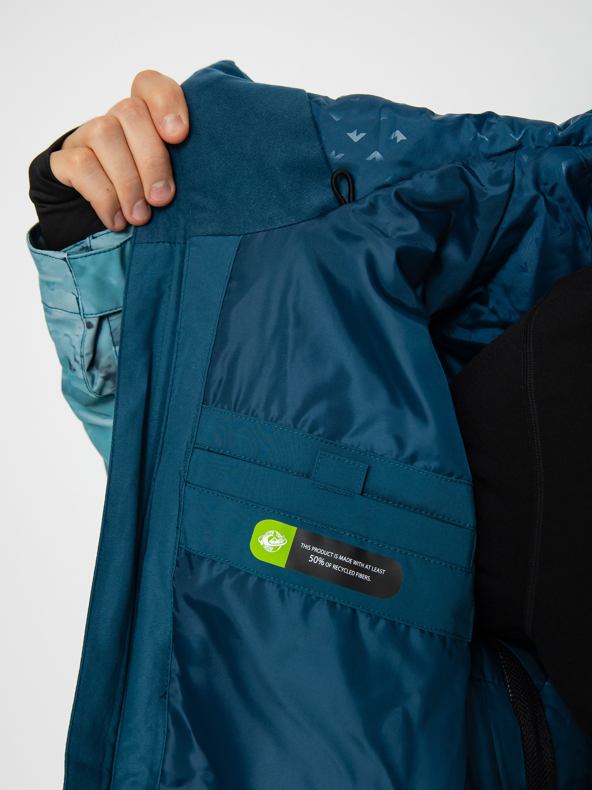 Férfi Quiksilver Mission Printed Block Snowboard dzseki (resin tint majolica blue)