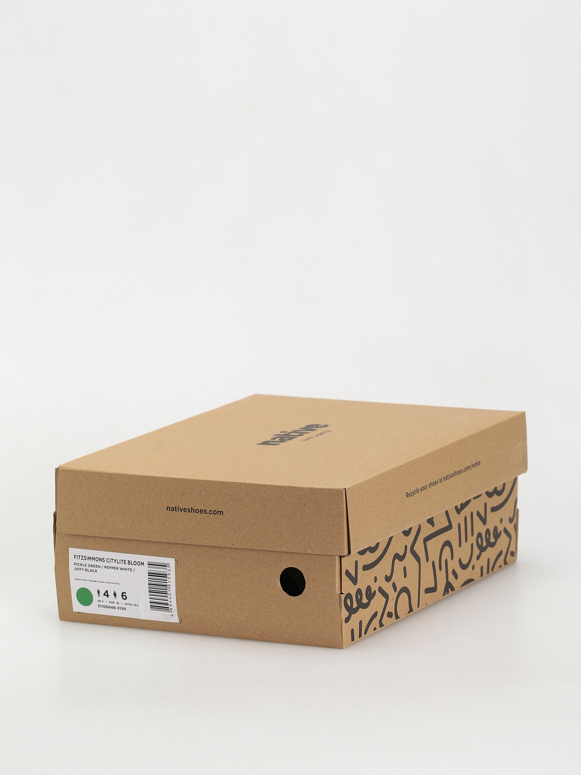 Native Fitzsimmons Citylite Téli cipők (pickle green/pepper white/jiffy black)