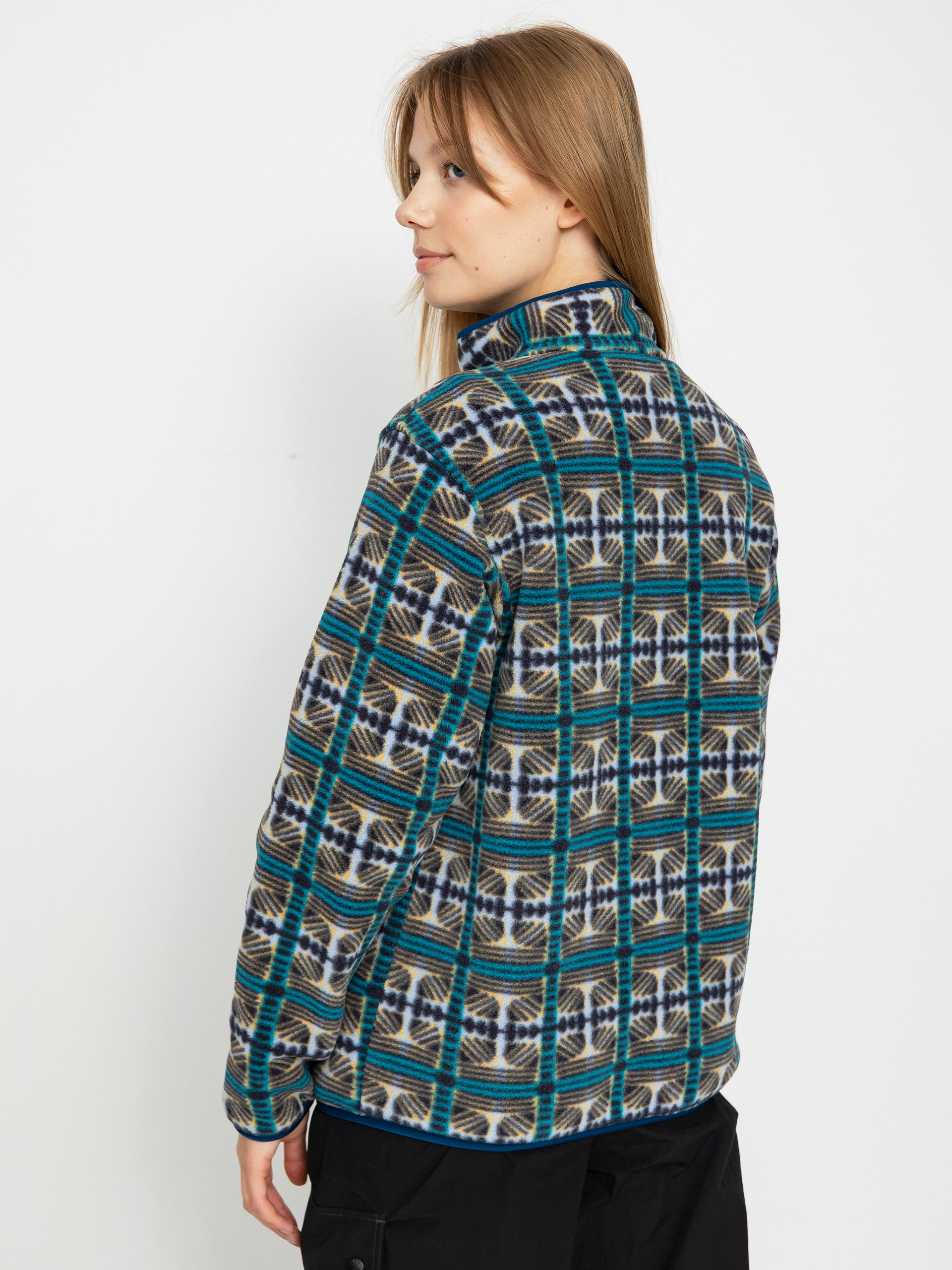 Női Patagonia Lightweight Synch Snap T Polár pulóver (snow beam/pale periwinkle)