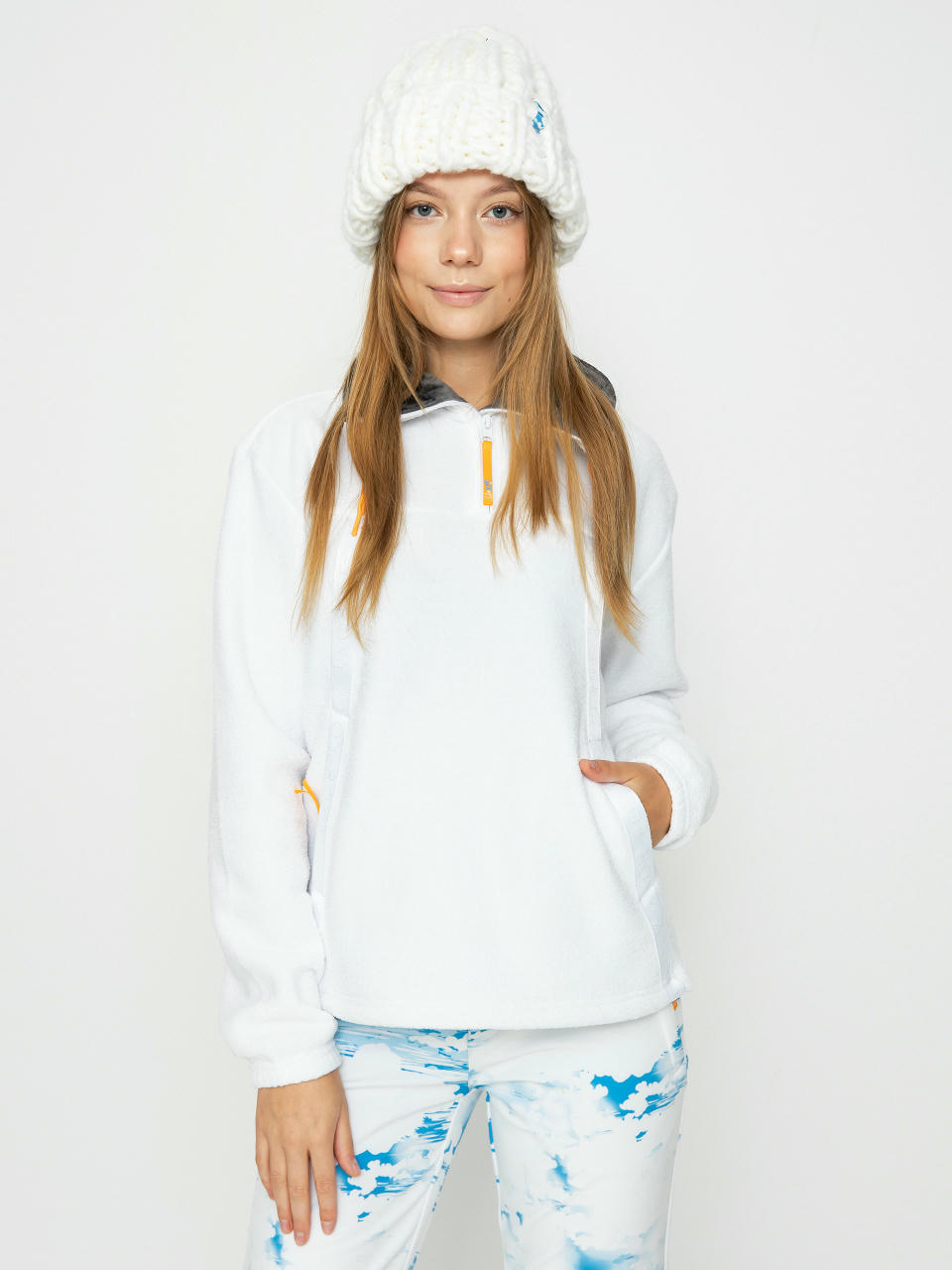 Roxy Chloe Kim Polár pulóver Wmn (bright white)