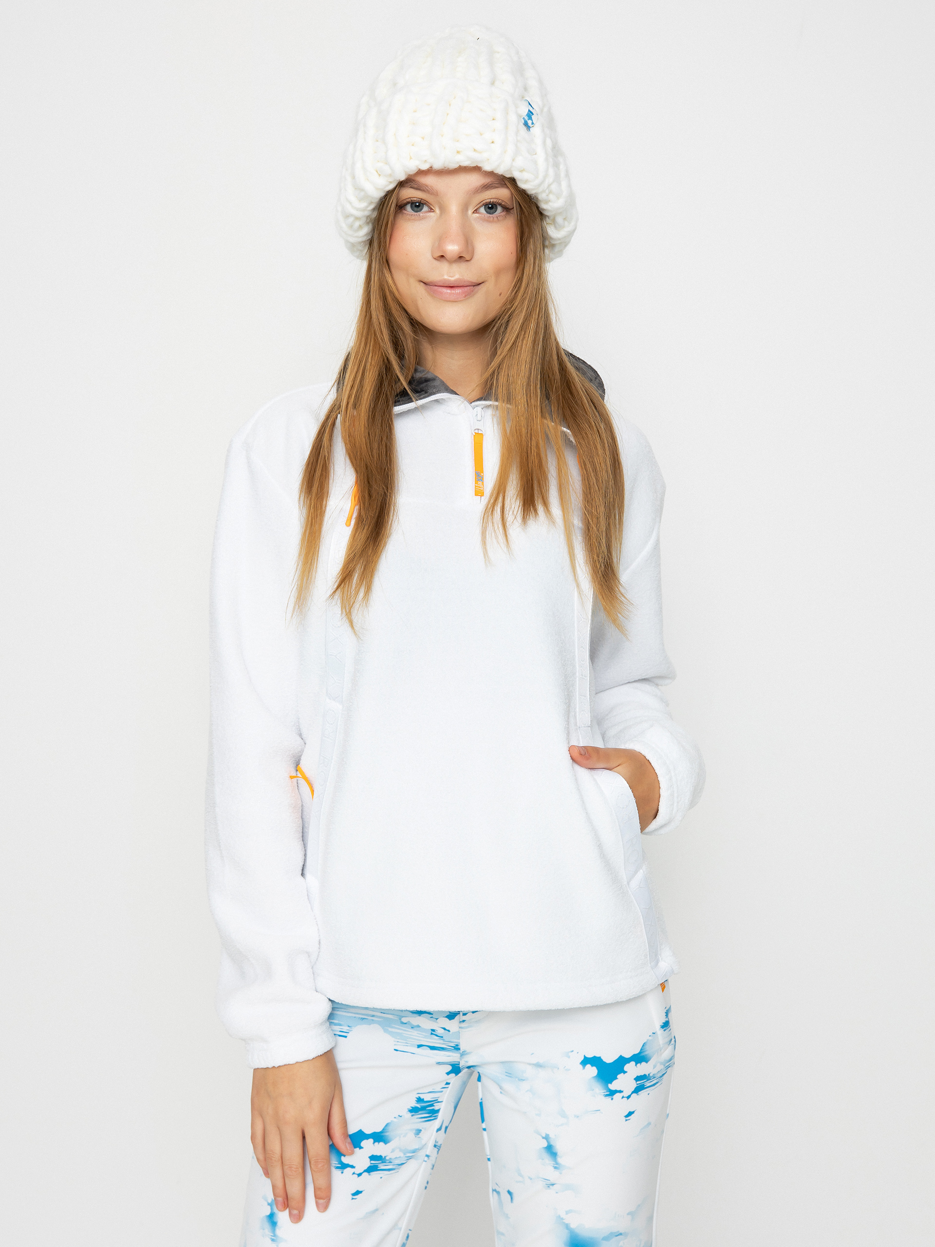 Női Roxy Chloe Kim Polár pulóver (bright white)