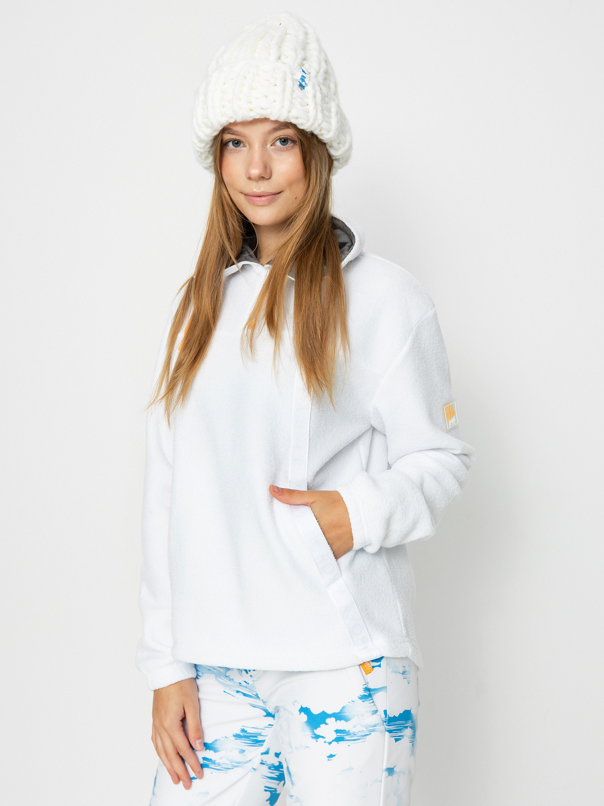 Női Roxy Chloe Kim Polár pulóver (bright white)