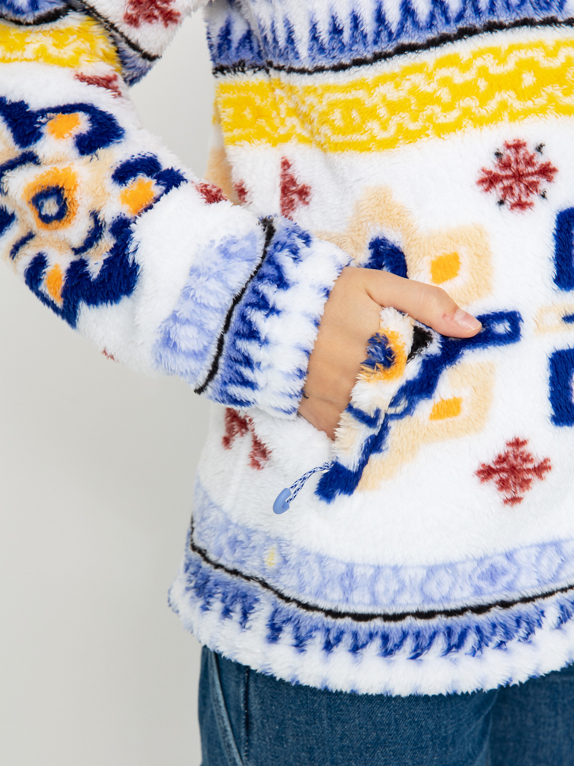 Női Roxy Alabama Full Zip Polár pulóver (bright white chandail)