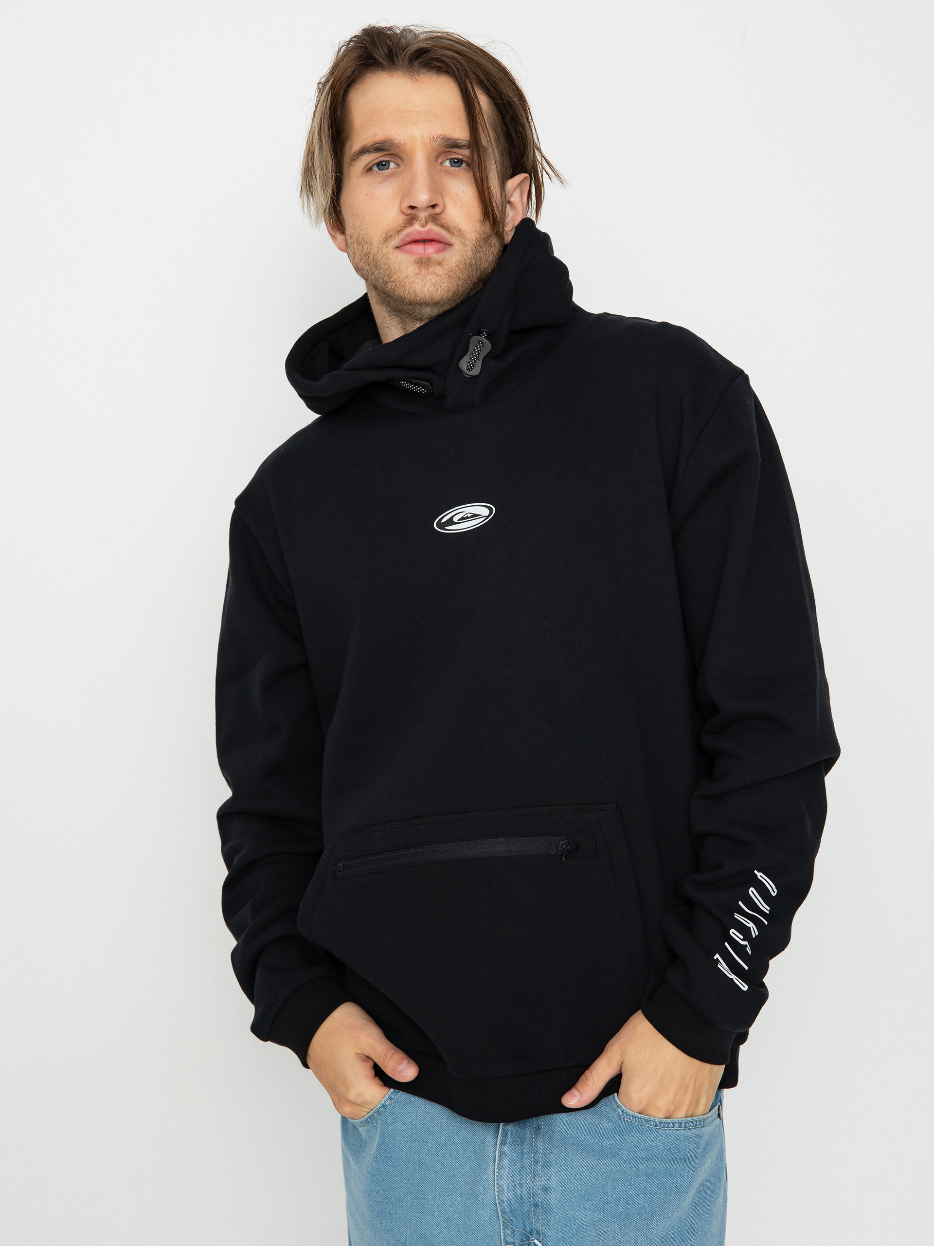 Quiksilver Big Logo Tech HD Thermo pulóver (true black)