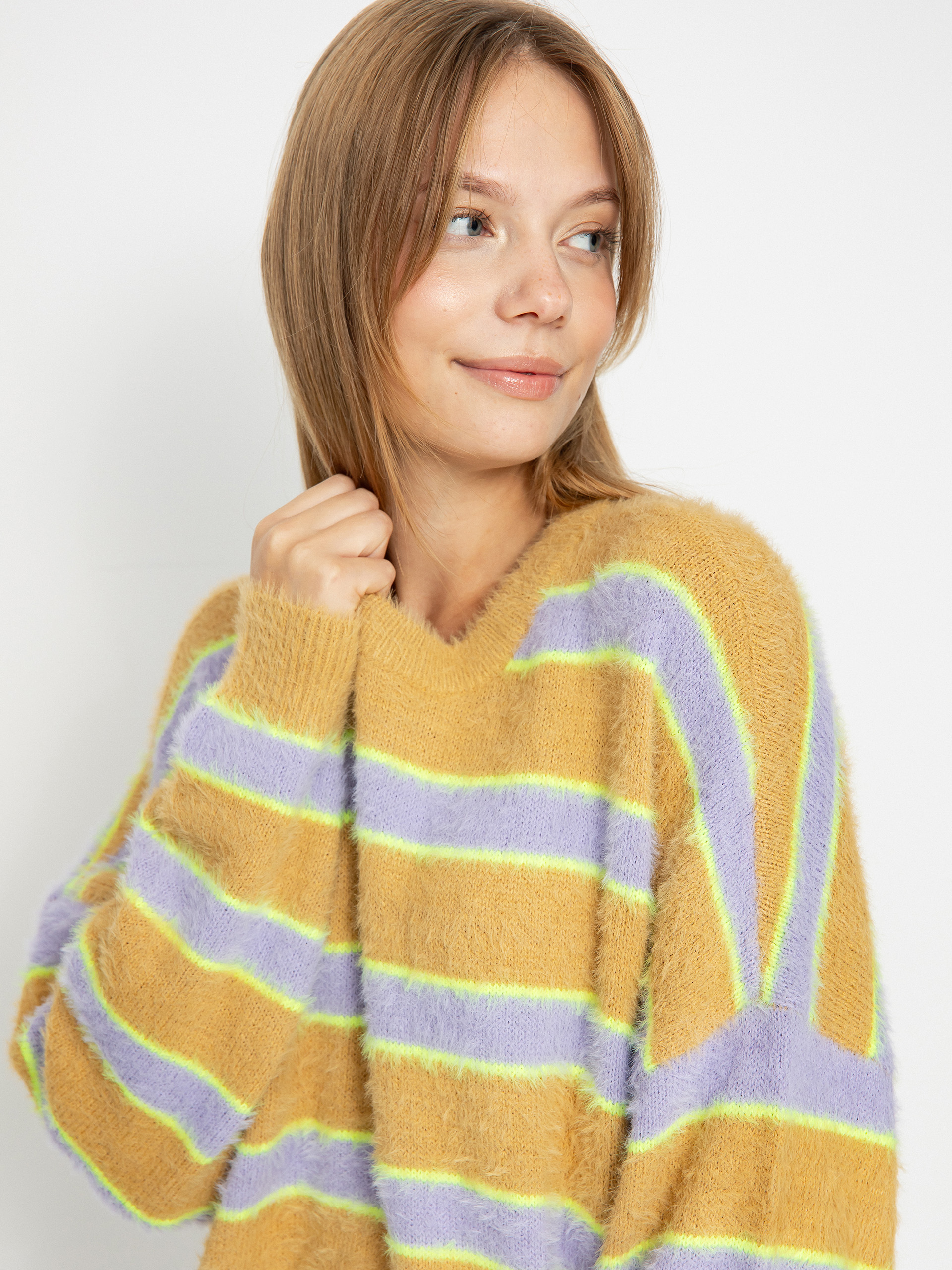 RVCA Hash Pulóver Wmn (tan)