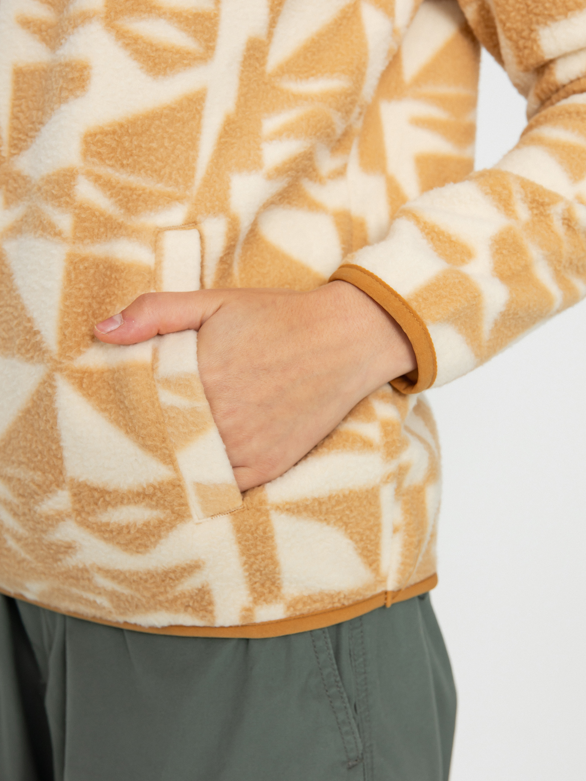 Női Billabong Boundary Mock 3 Polár pulóver (latte)