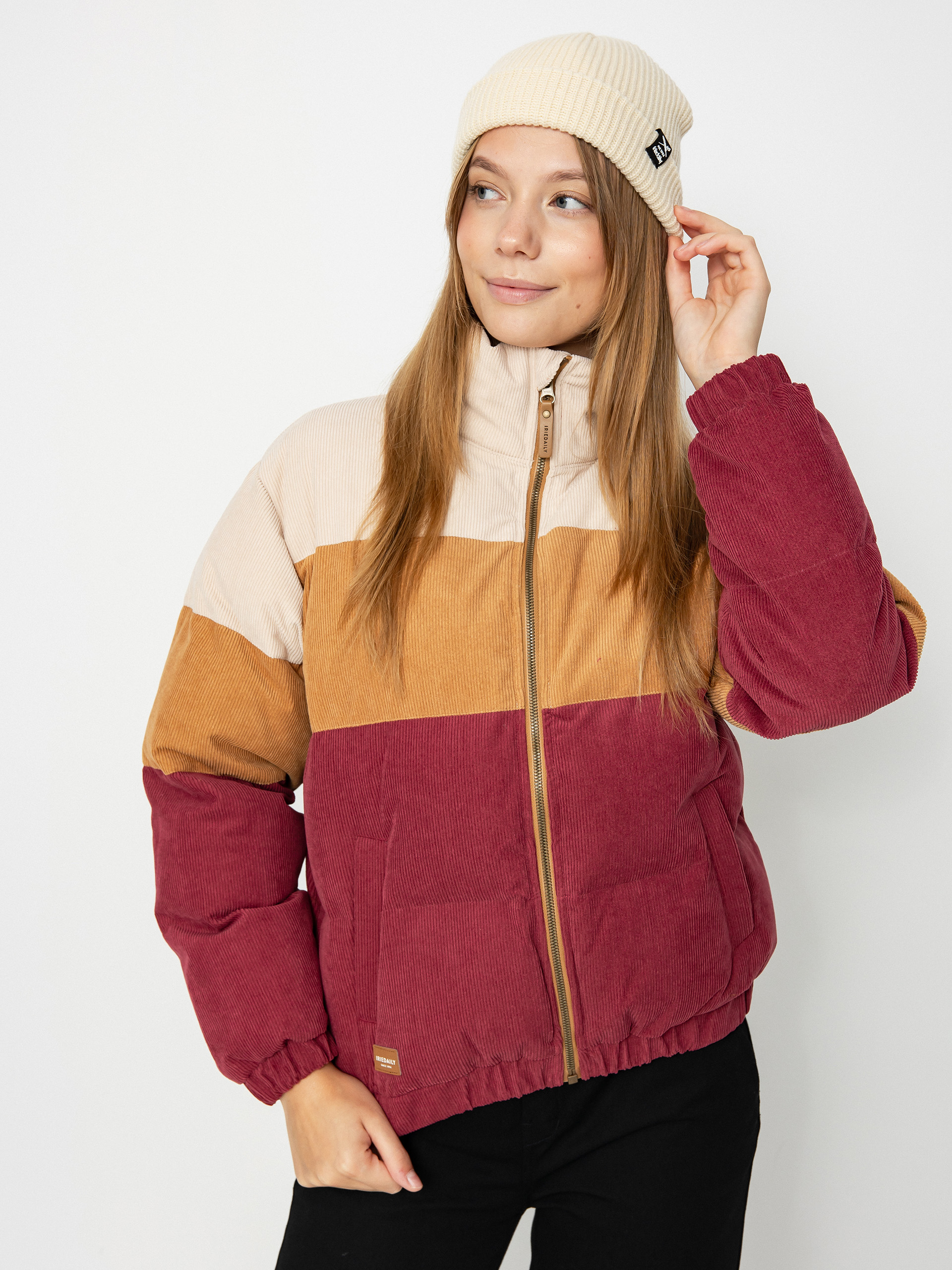 Iriedaily Cordy Puffer Dzseki Wmn (dark red)