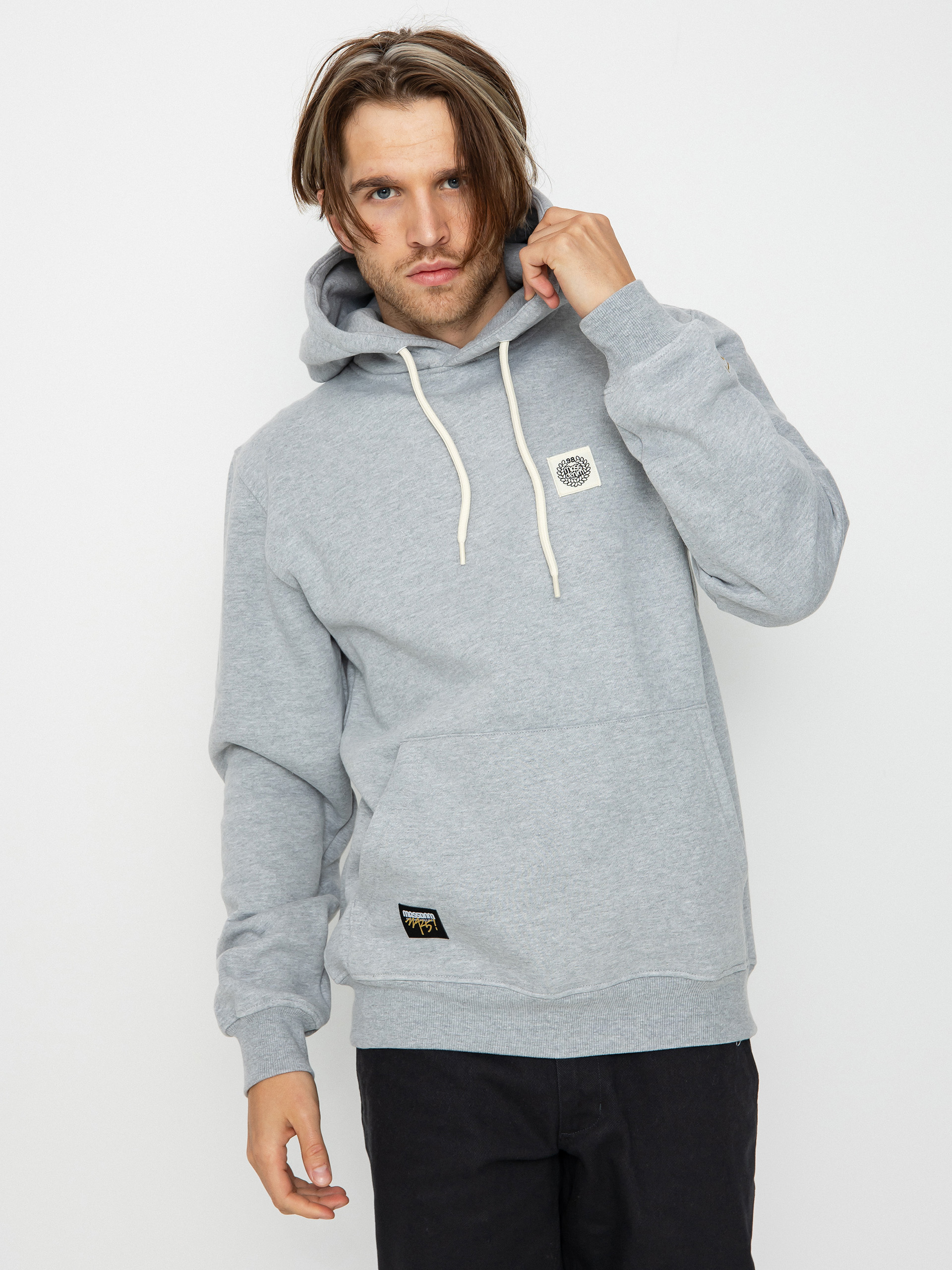 MassDnm Patch HD Kapucnis pulóver (light heather grey)