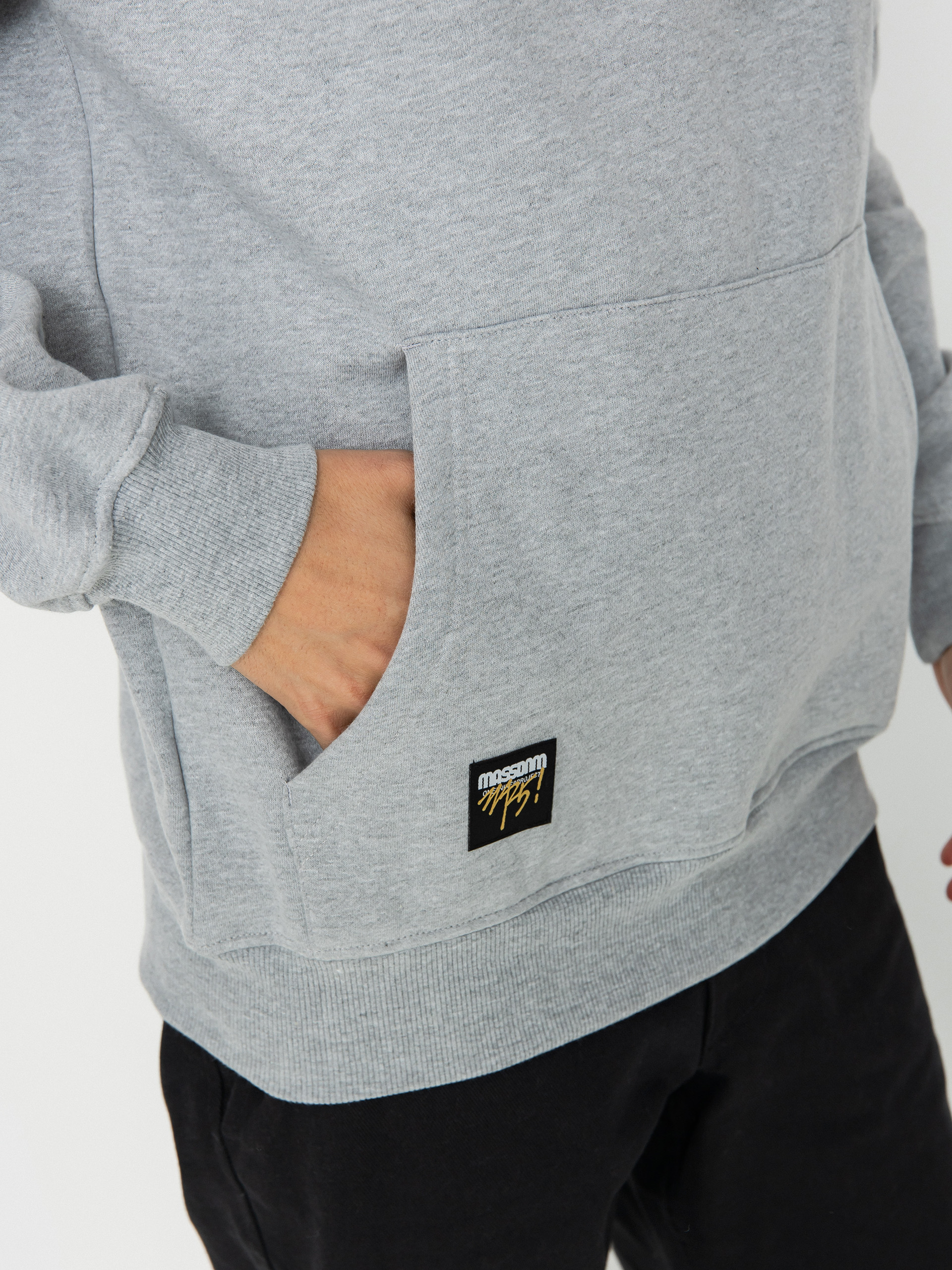 MassDnm Patch HD Kapucnis pulóver (light heather grey)