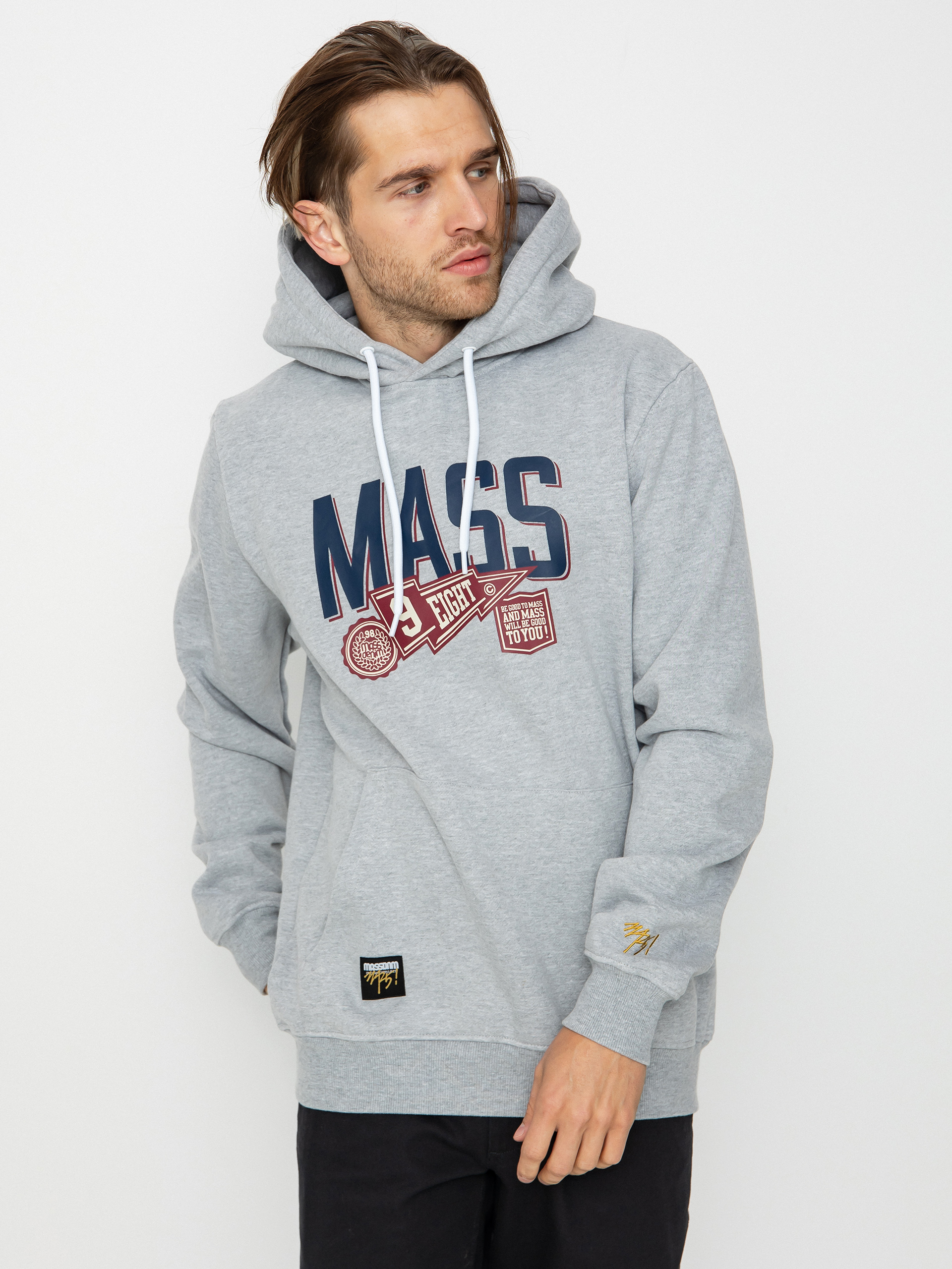 MassDnm Graduate HD Kapucnis pulóver (lt heather grey)