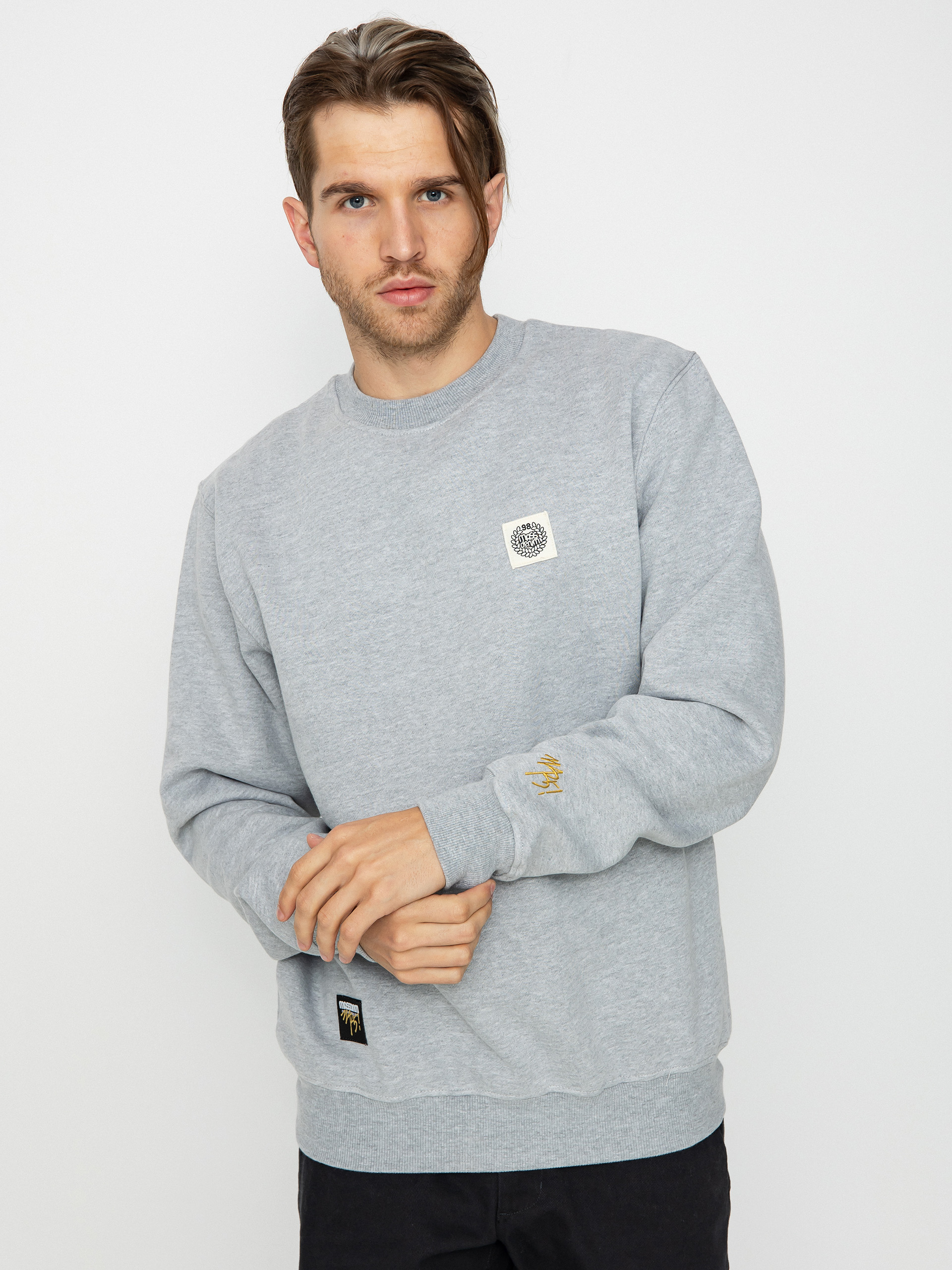 MassDnm Patch Pulóver (lt heather grey)