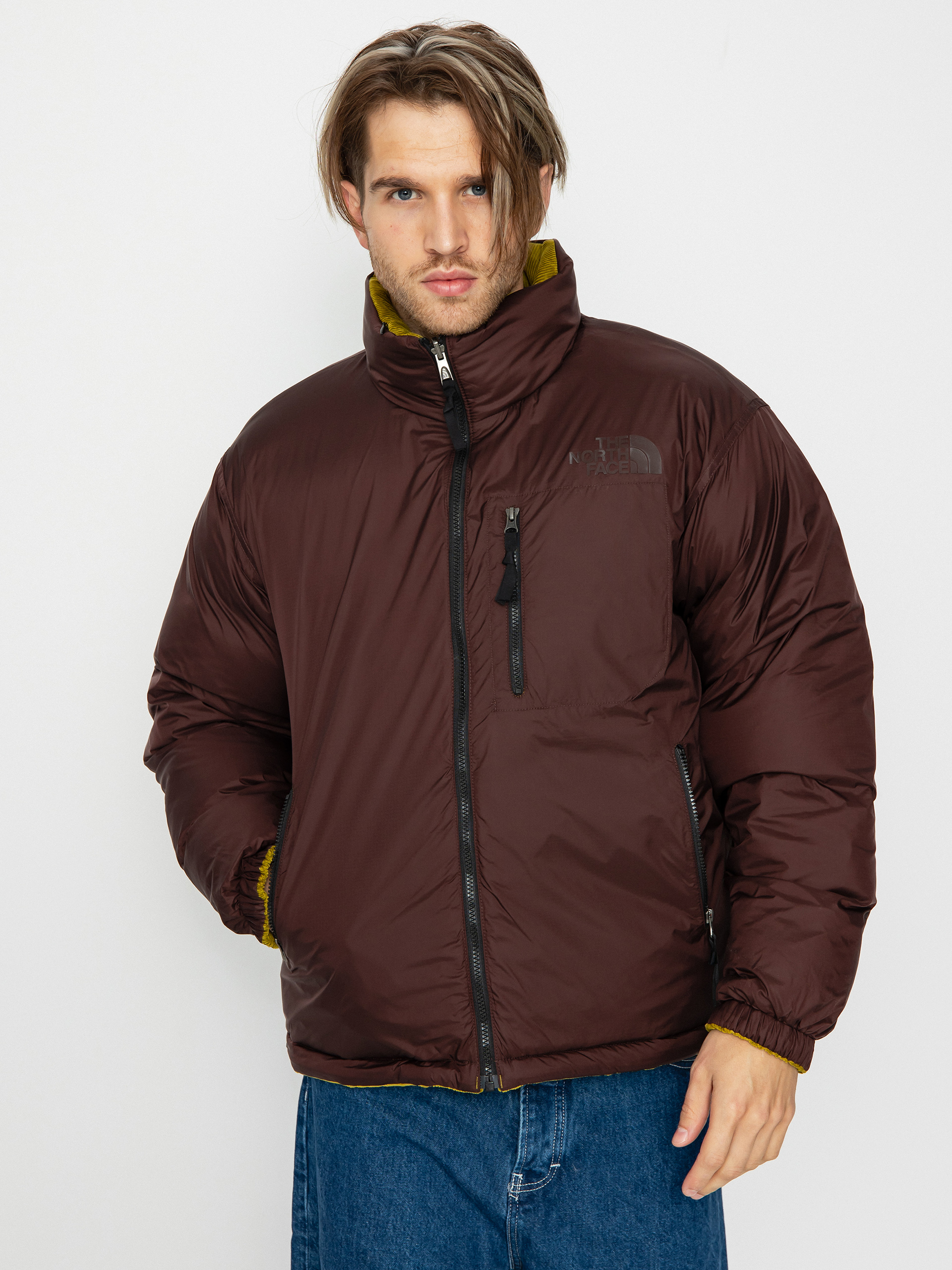 The North Face 92 Reversible Nuptse Dzseki (sulphur moss/coal brown)