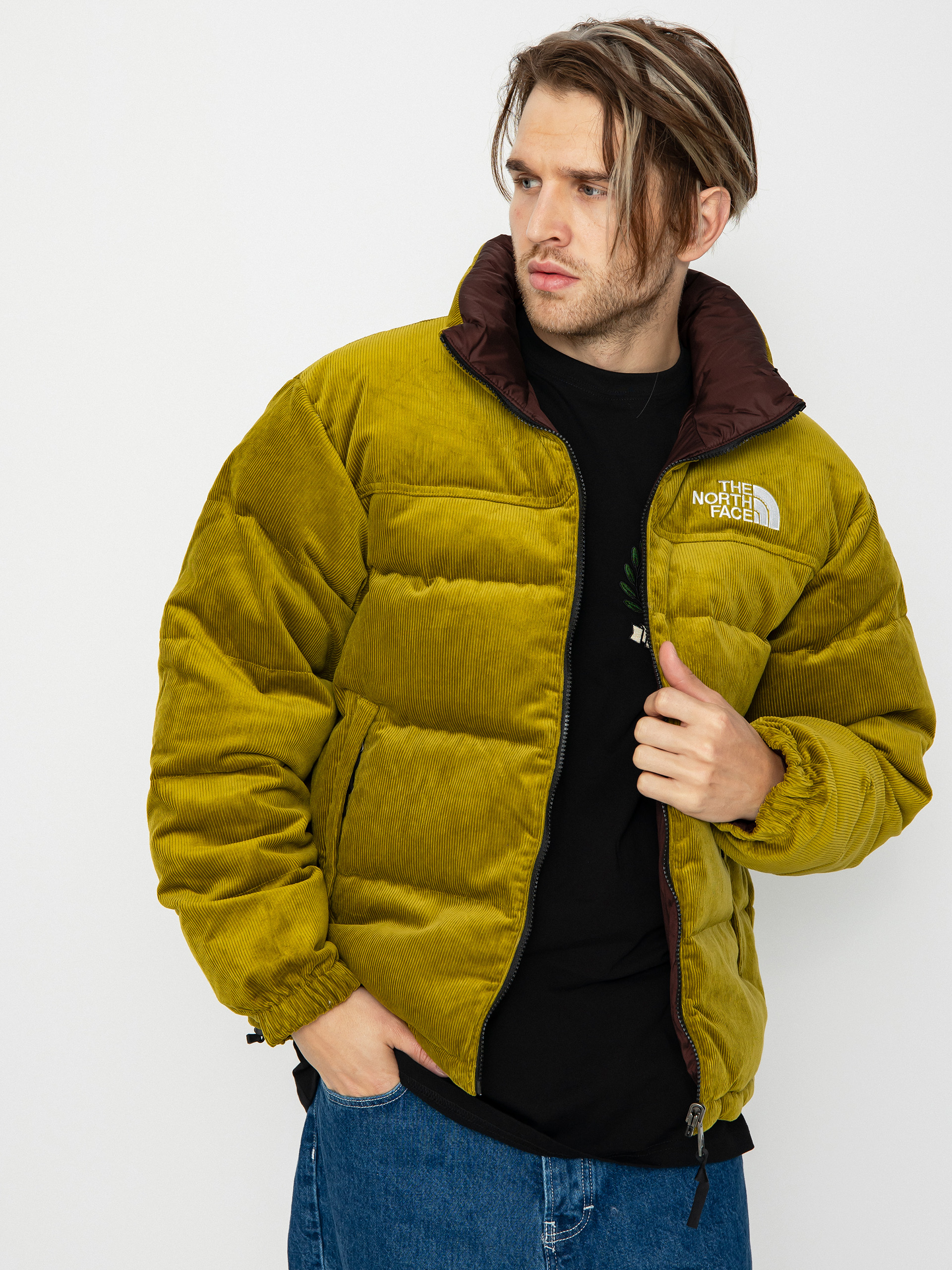 The North Face 92 Reversible Nuptse Dzseki (sulphur moss/coal brown)