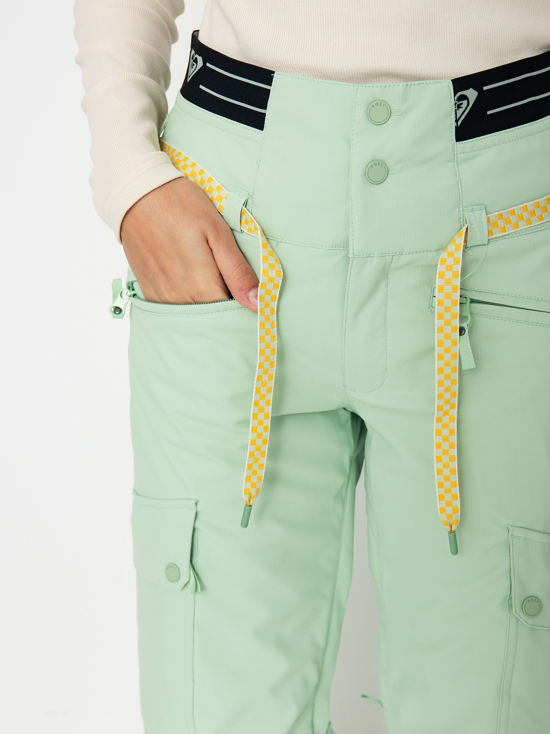 Női Roxy Passive Lines Snowboard nadrág (cameo green)