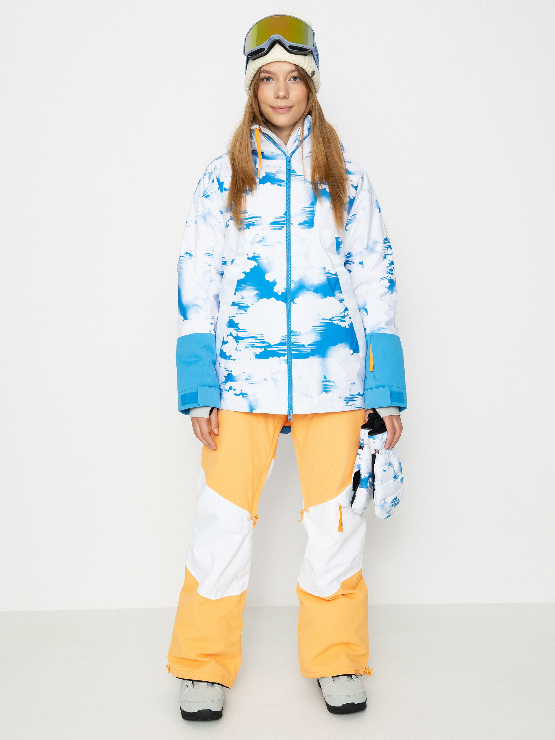 Roxy Chloe Kim Snowboard dzseki Wmn (azure blue clouds)