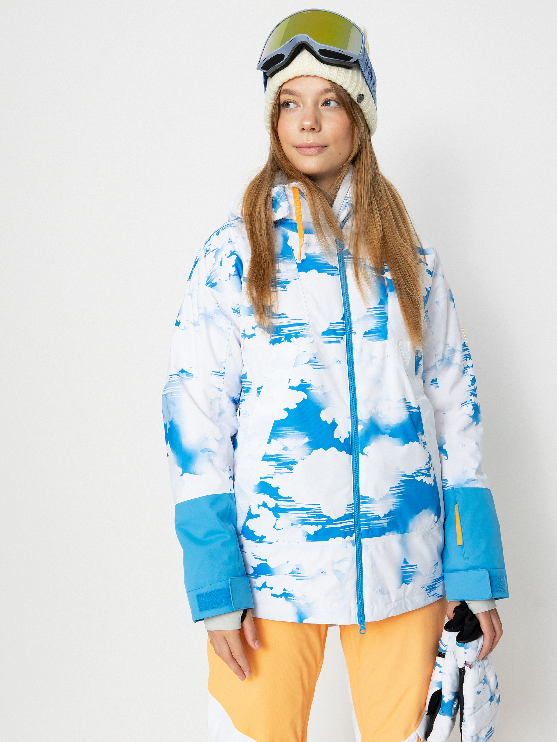 Női Roxy Chloe Kim Snowboard dzseki (azure blue clouds)