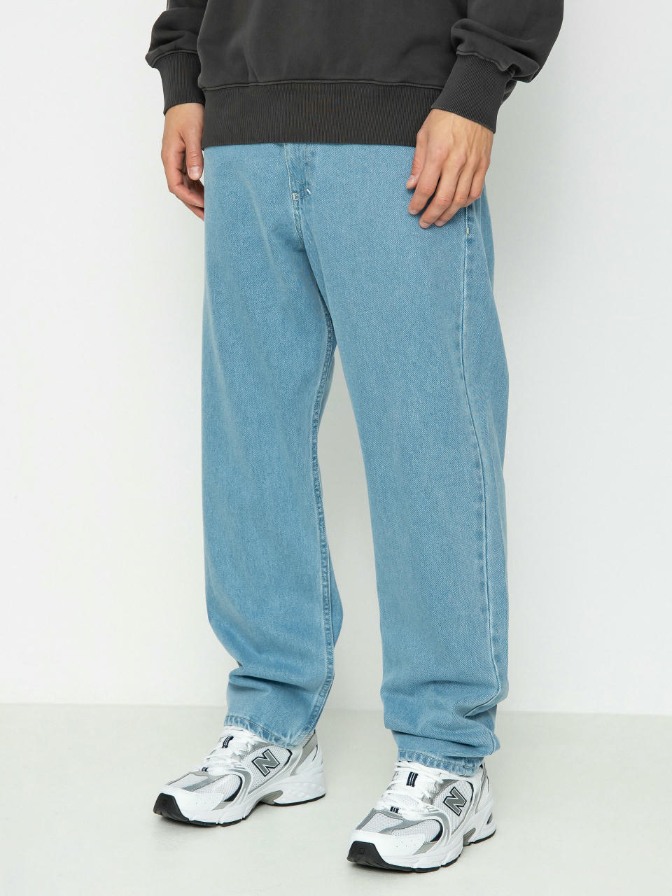 MassDnm Slang Jeans Baggi Fit Kisnadrág (Light Blue Stone Wash)