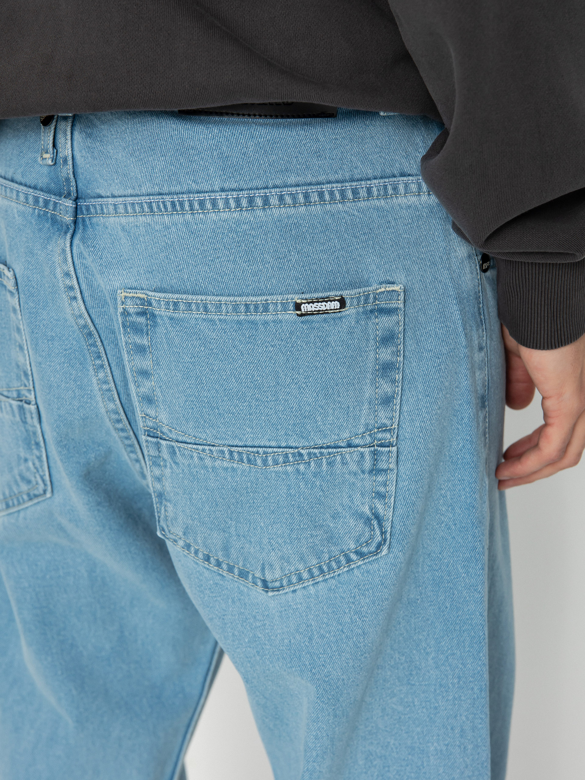 MassDnm Slang Jeans Baggi Fit Kisnadrág (Light Blue Stone Wash)