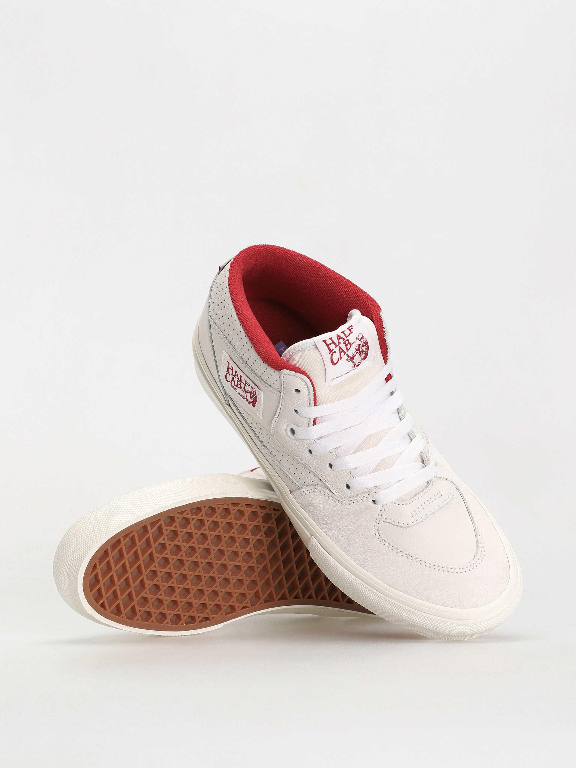 Vans Skate Half Cab Cipők (vintage sport white/red)