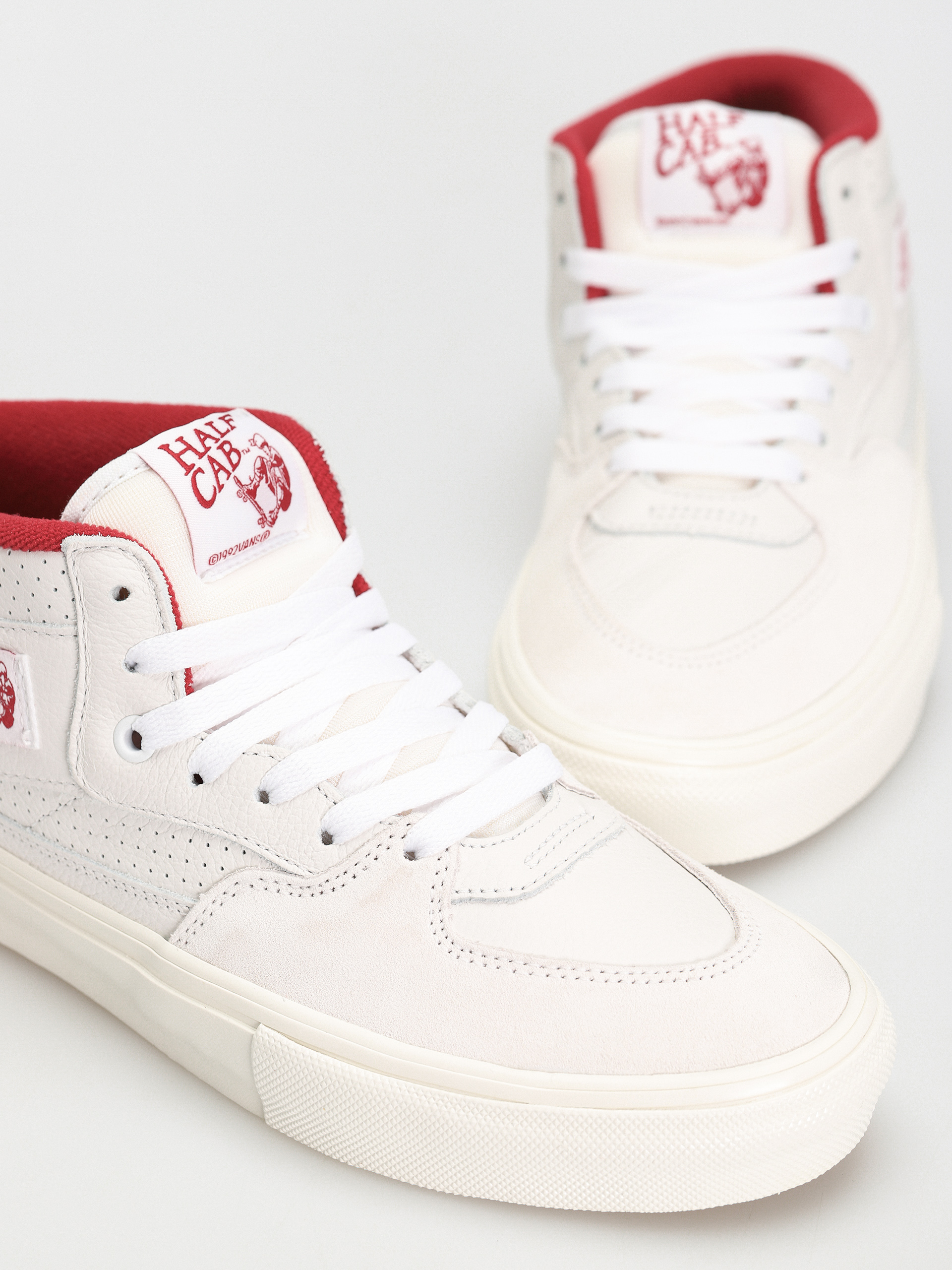 Vans Skate Half Cab Cipők (vintage sport white/red)