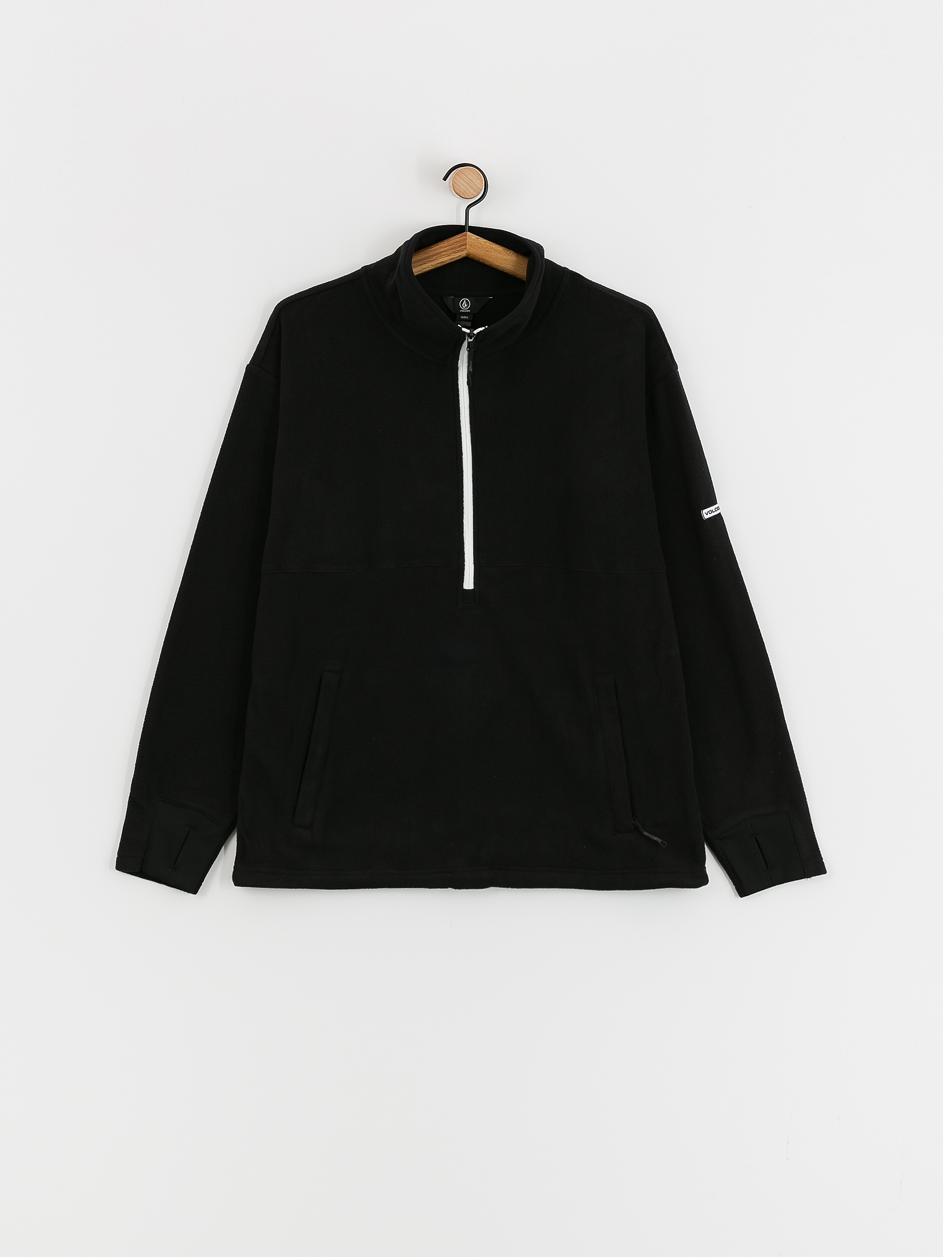 Férfi Volcom Polar Mock 1/2 Zip Thermo pulóver (black)