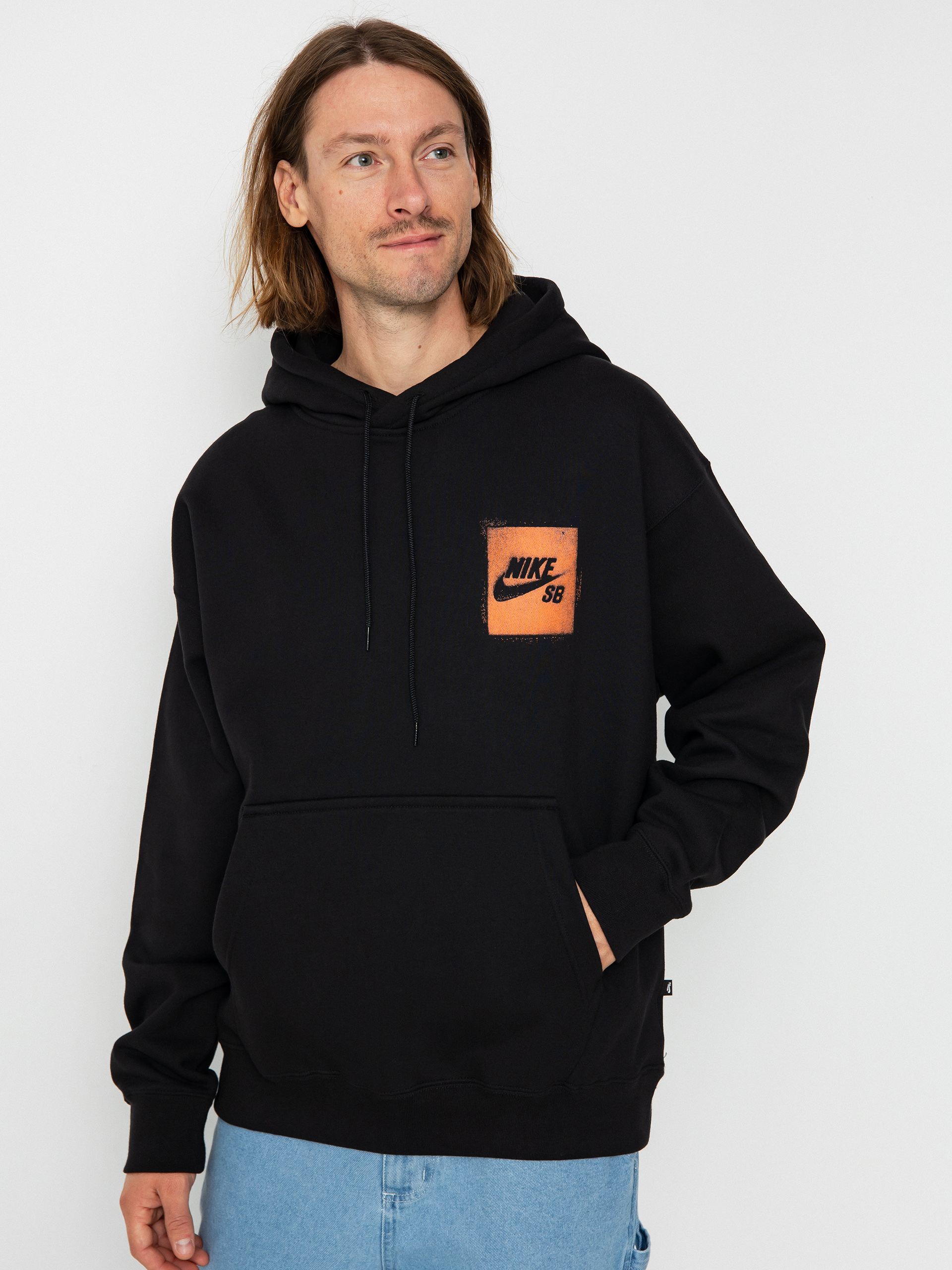 Nike SB Stencil HD Kapucnis pulóver (black)