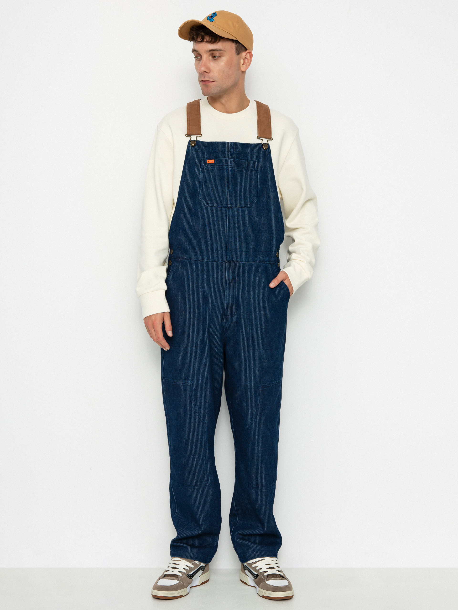 RVCA Chainmail Overall Kisnadrág (blue depths)