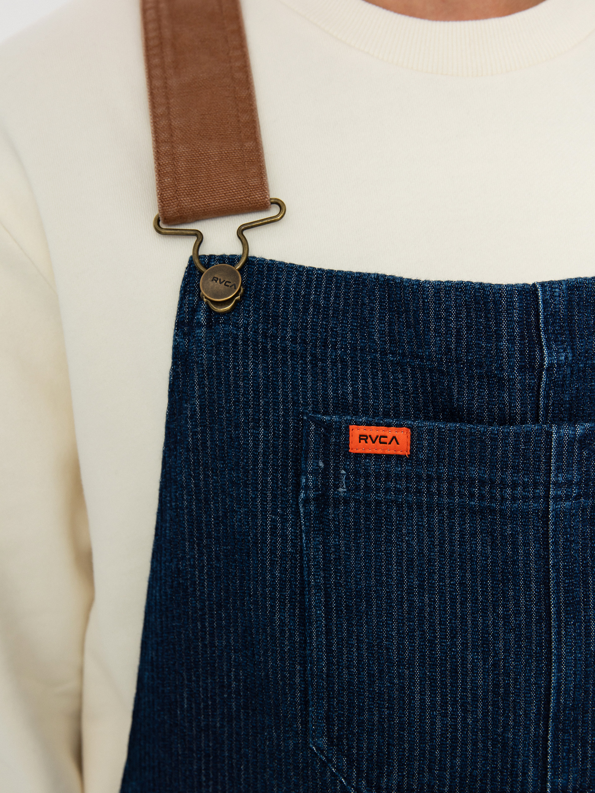 RVCA Chainmail Overall Kisnadrág (blue depths)