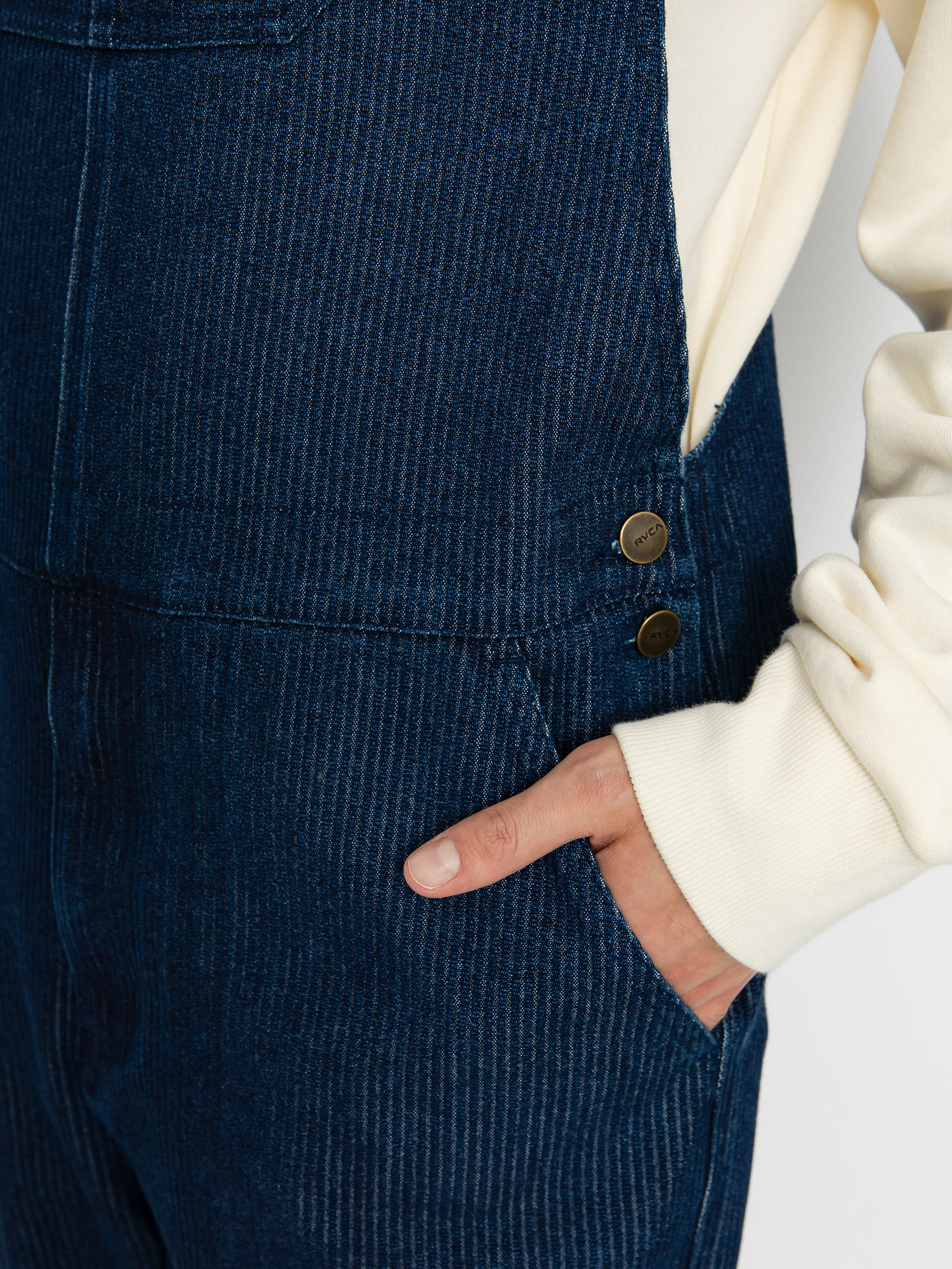 RVCA Chainmail Overall Kisnadrág (blue depths)