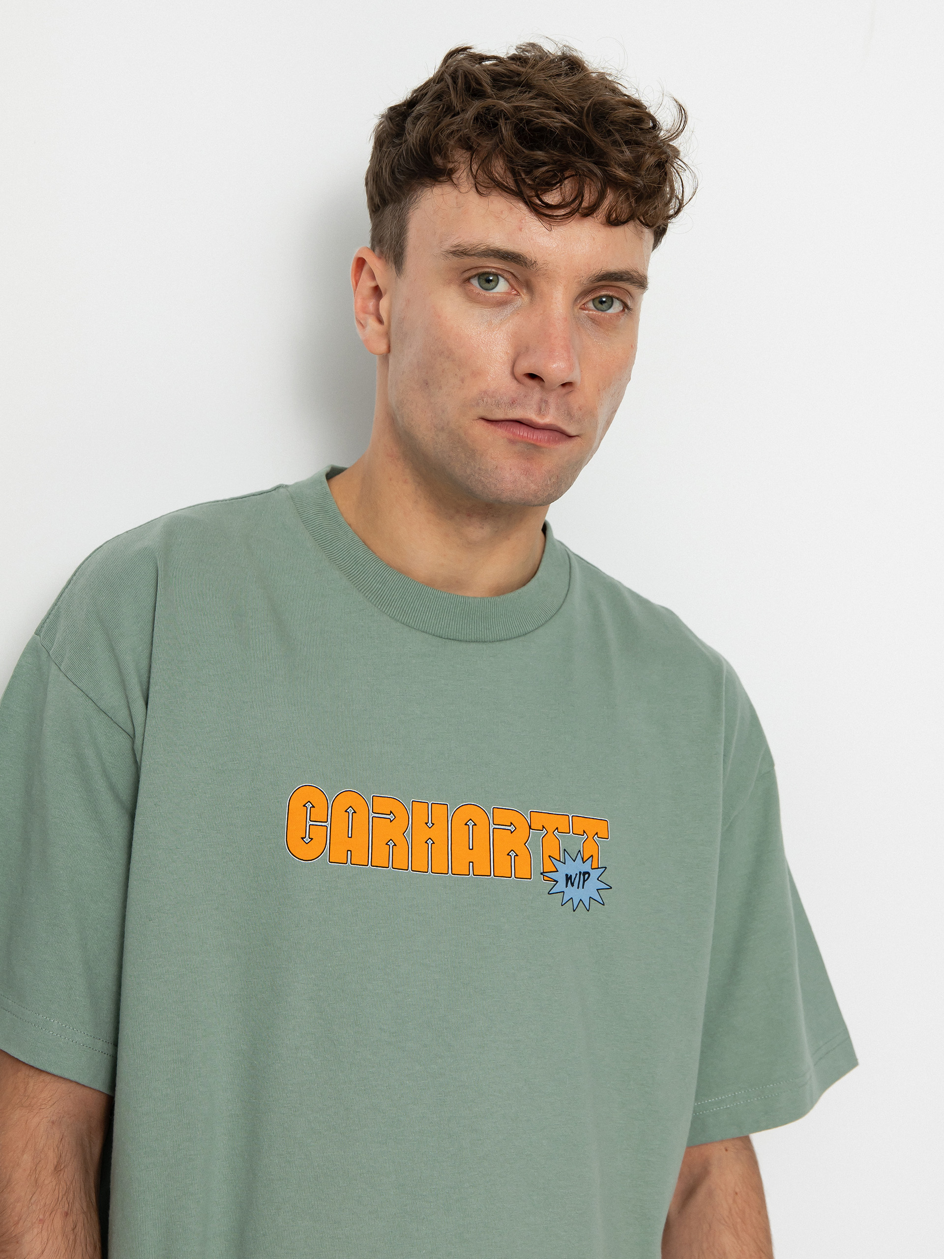 Carhartt WIP Arrow Script Póló (glassy teal)