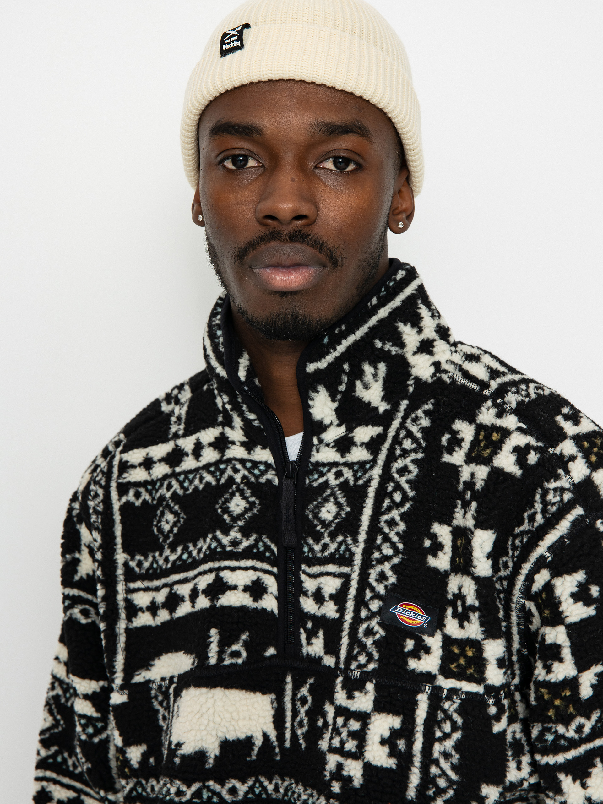 Férfi Dickies Hays Quarter Zip Polár pulóver (nordic pttrn db)