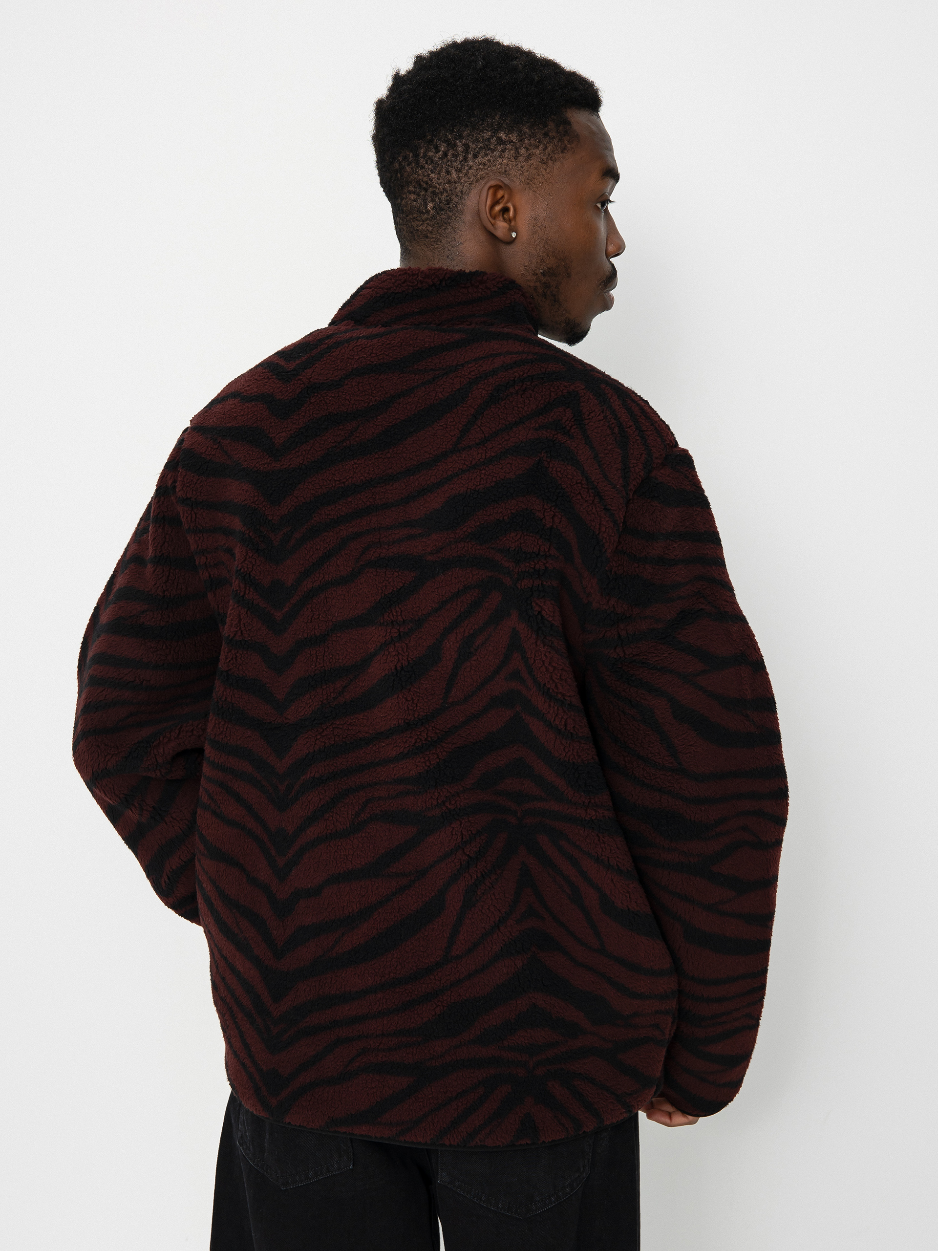 Férfi Volcom Muzzer Fuzzar Zip Polár pulóver (bitter chocolate)