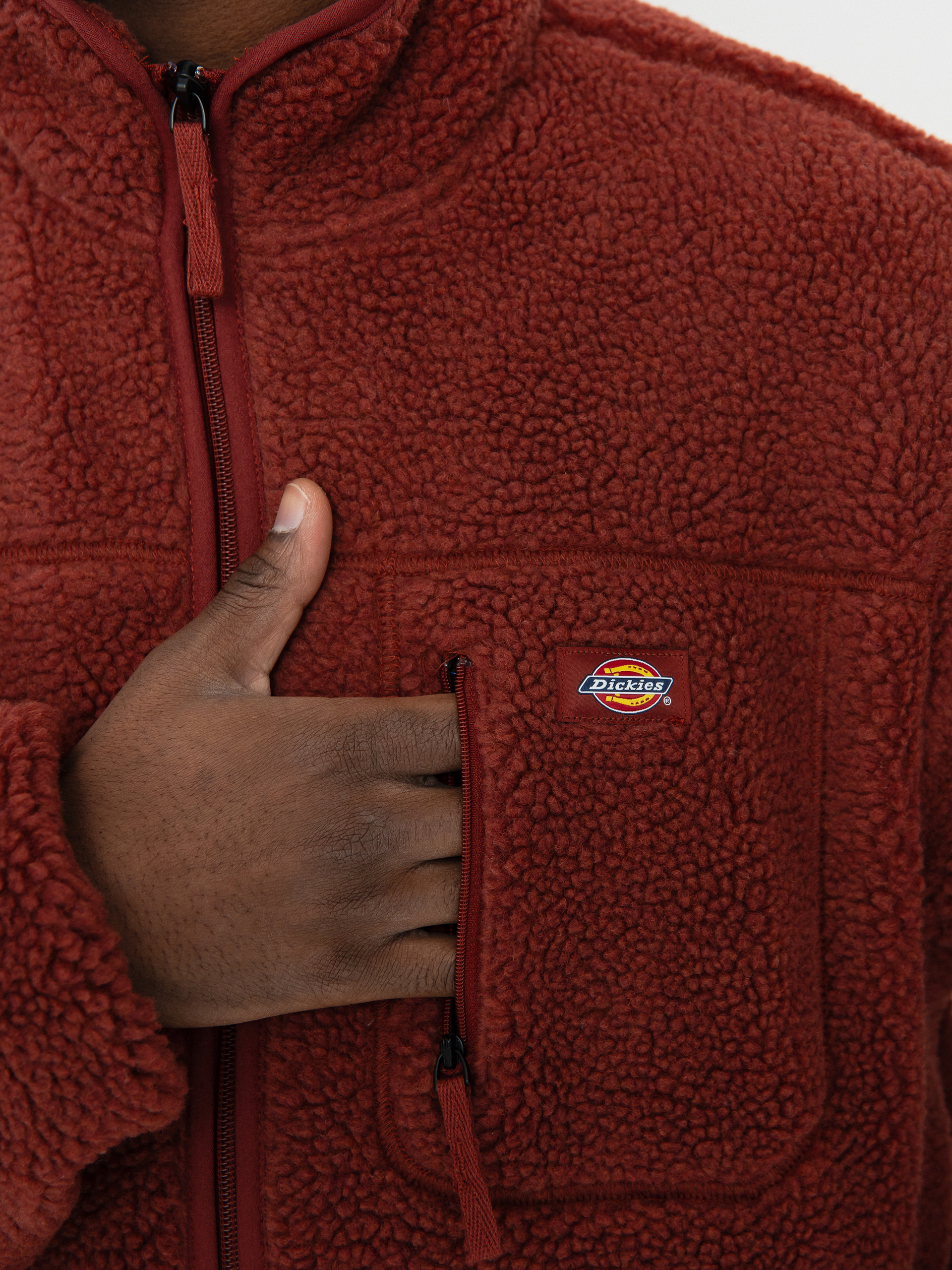 Férfi Dickies Mount Hope Polár pulóver (fired brick)