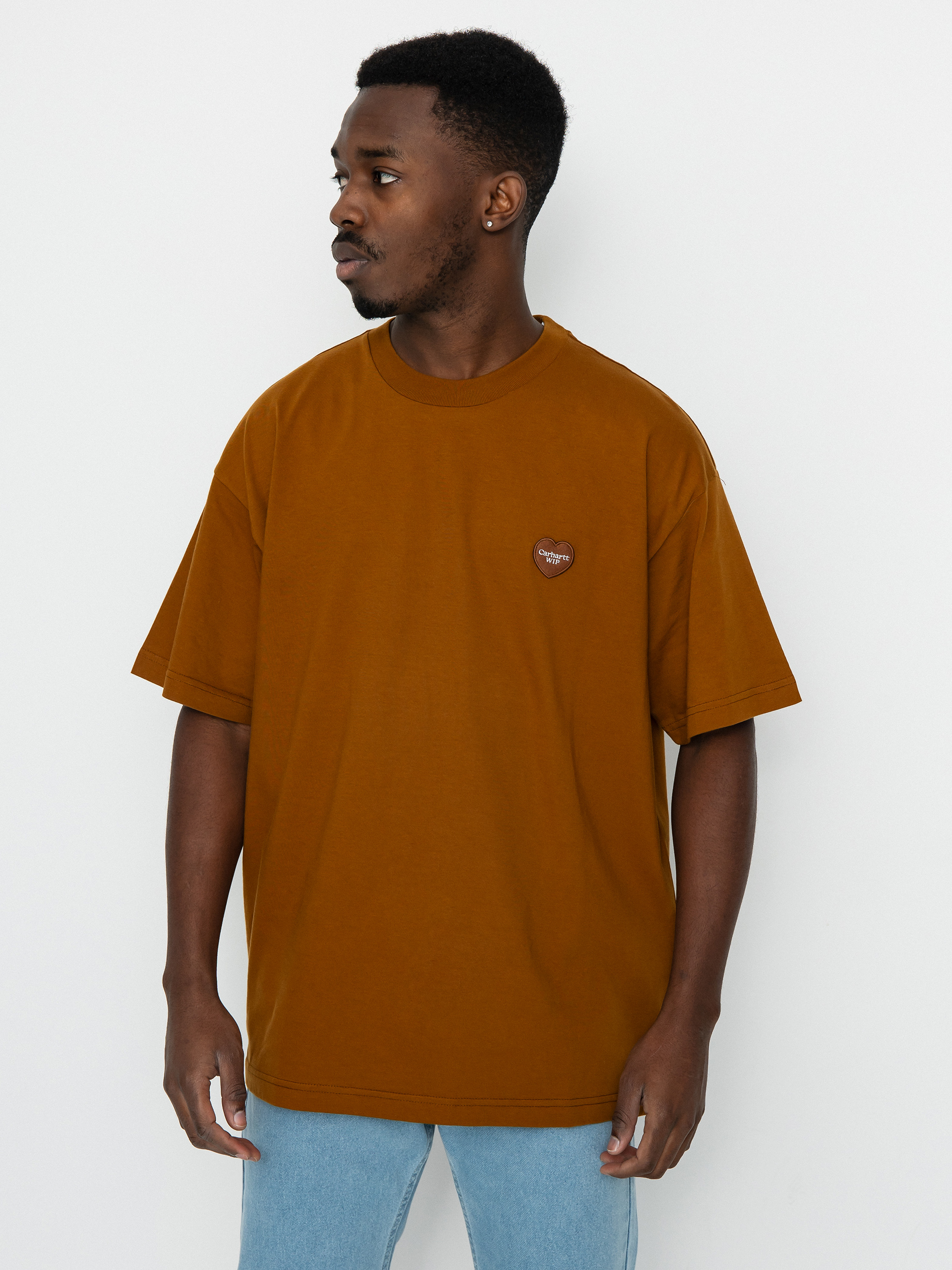 Carhartt WIP Heart Patch Póló (deep h brown)