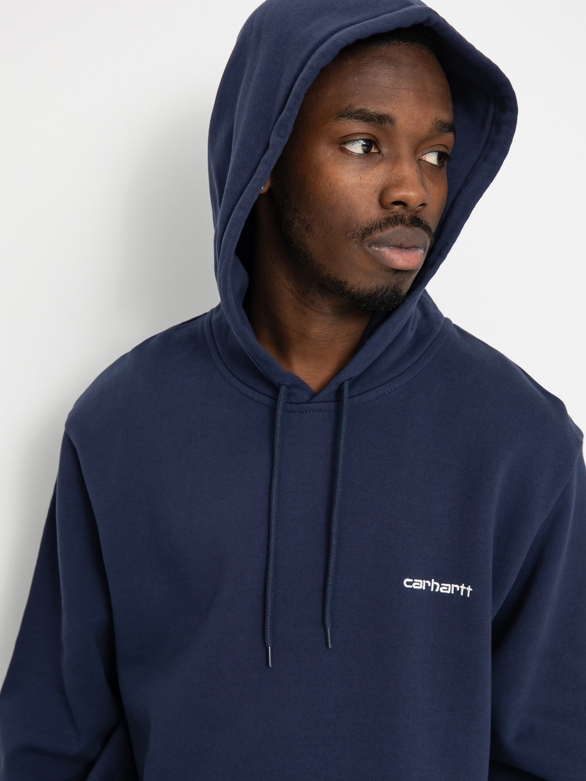 Carhartt WIP Script Embroidery HD Kapucnis pulóver (blue/white)