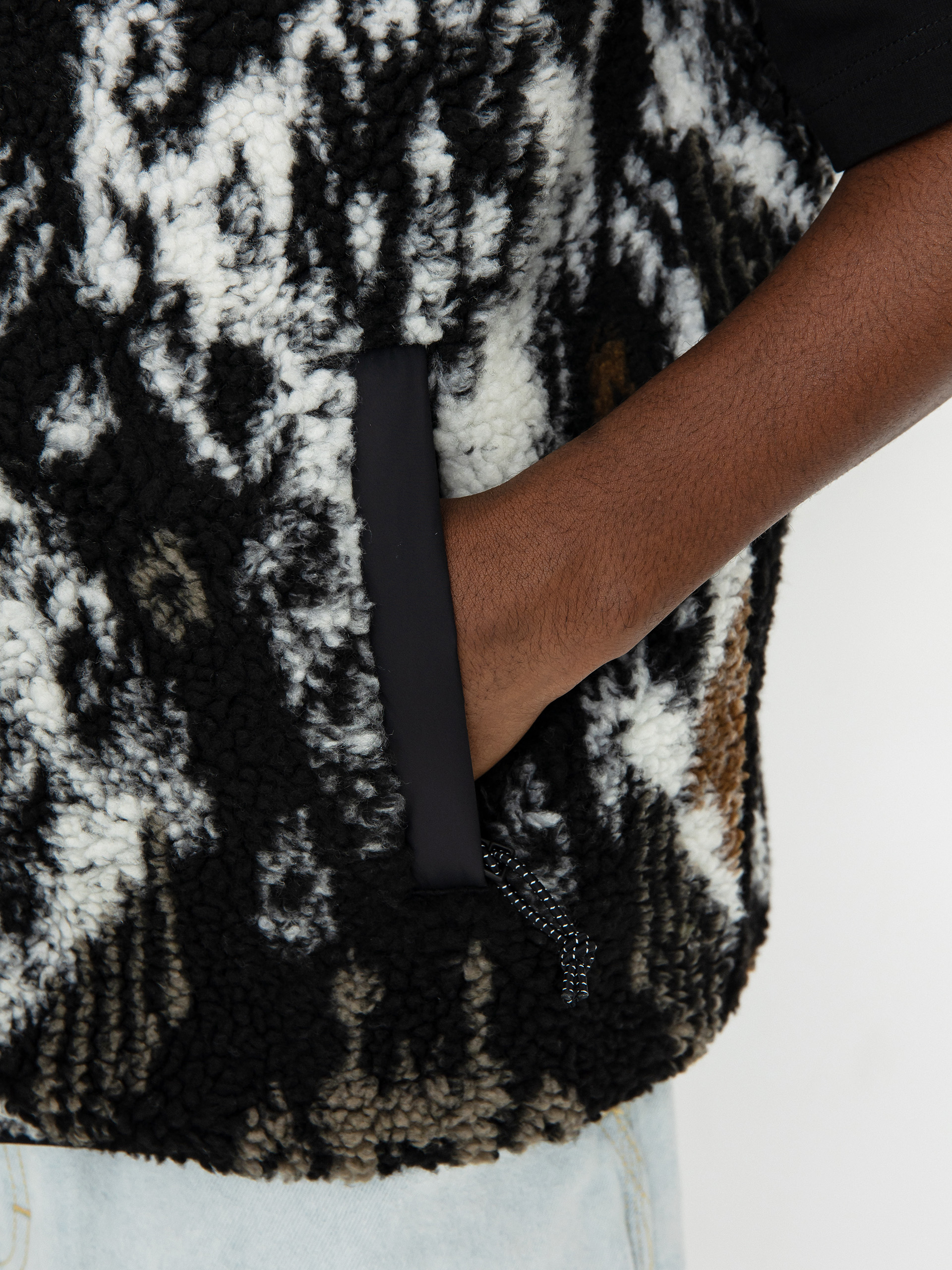 Carhartt WIP Prentis Liner Mellény (baru jacquard black/black)