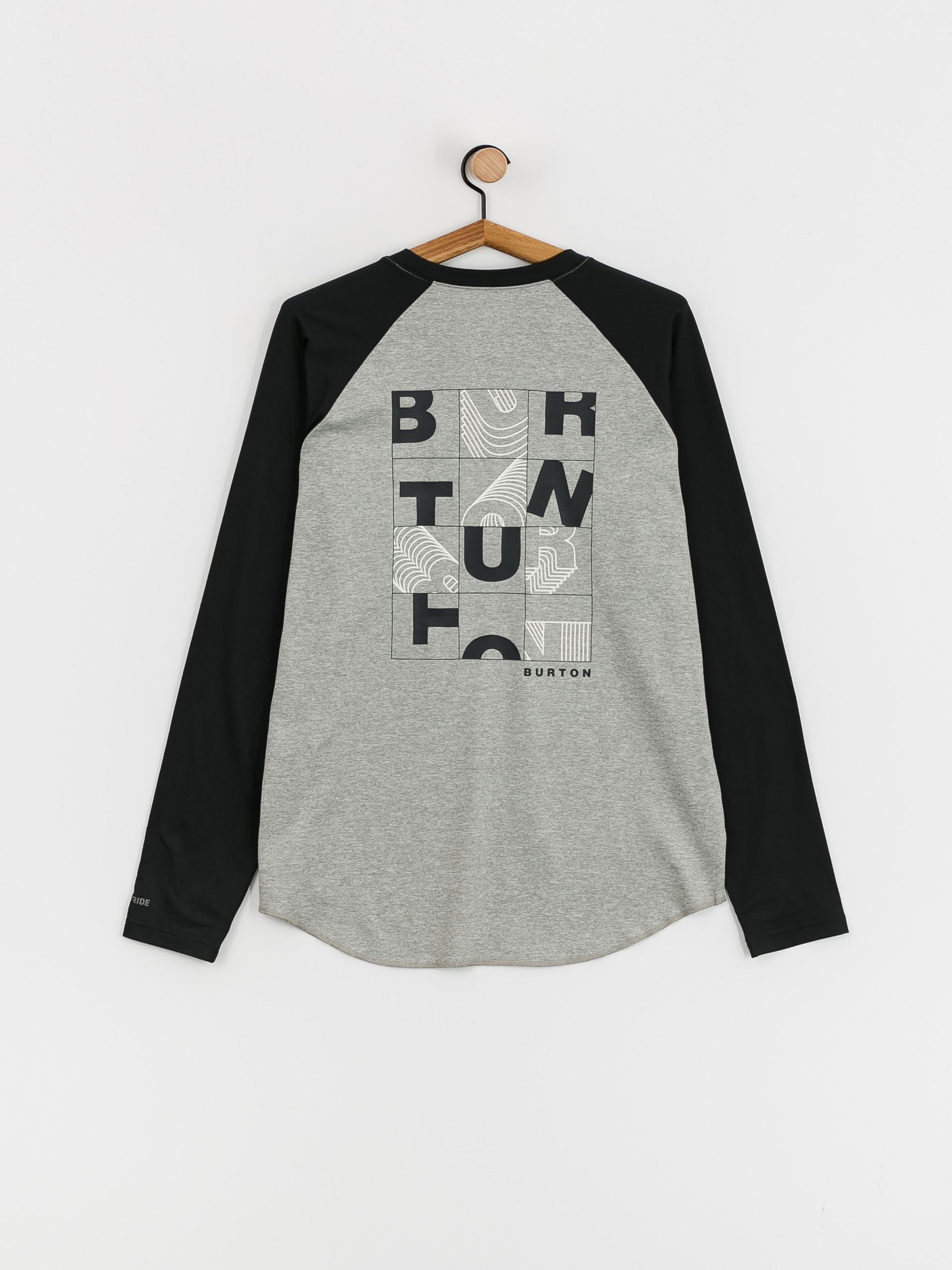 Férfi Burton Roadie Base Layer Tech Hosszú ujjú felső (true black/gray heather)