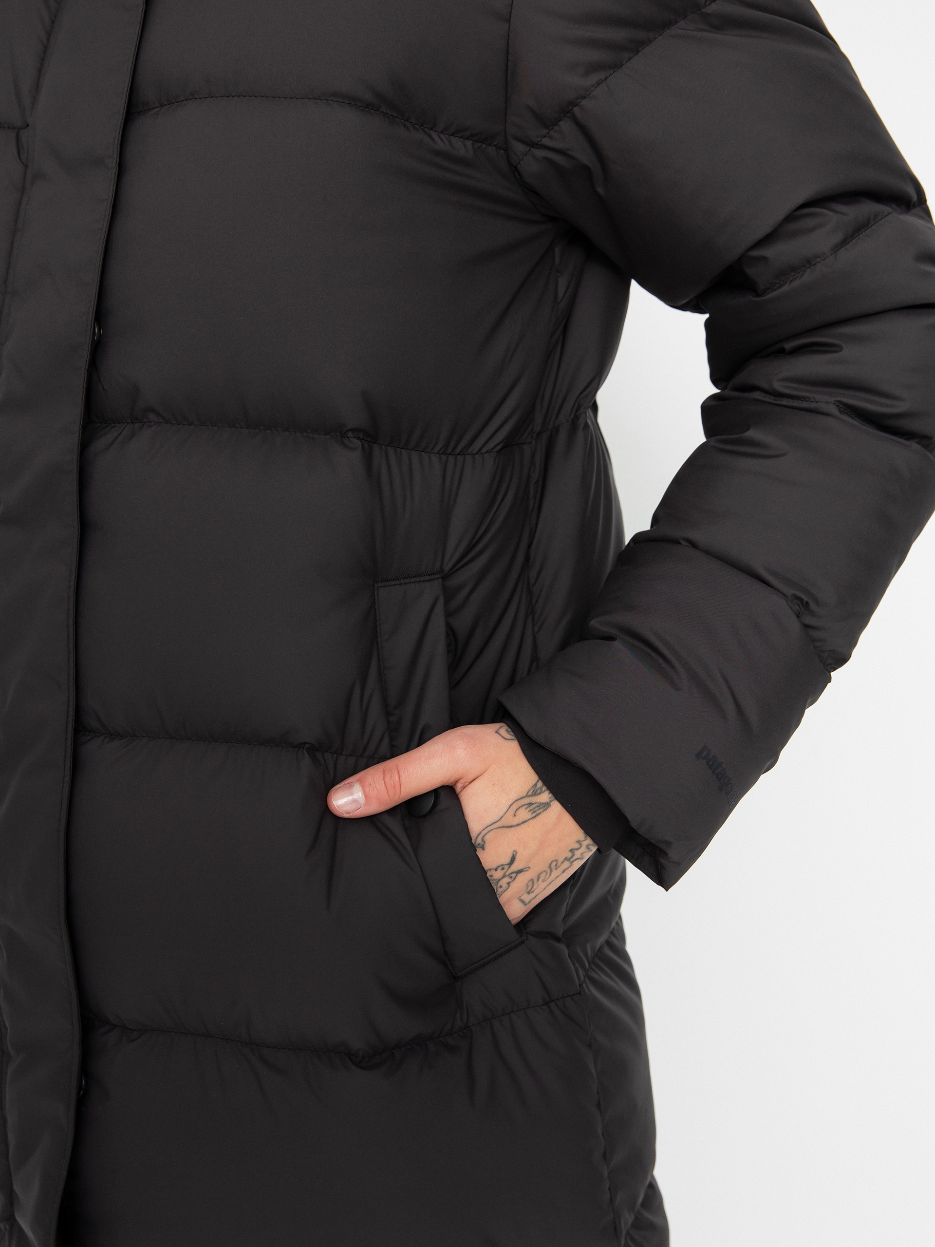Patagonia Silent Down Long Parka Dzseki Wmn (black)