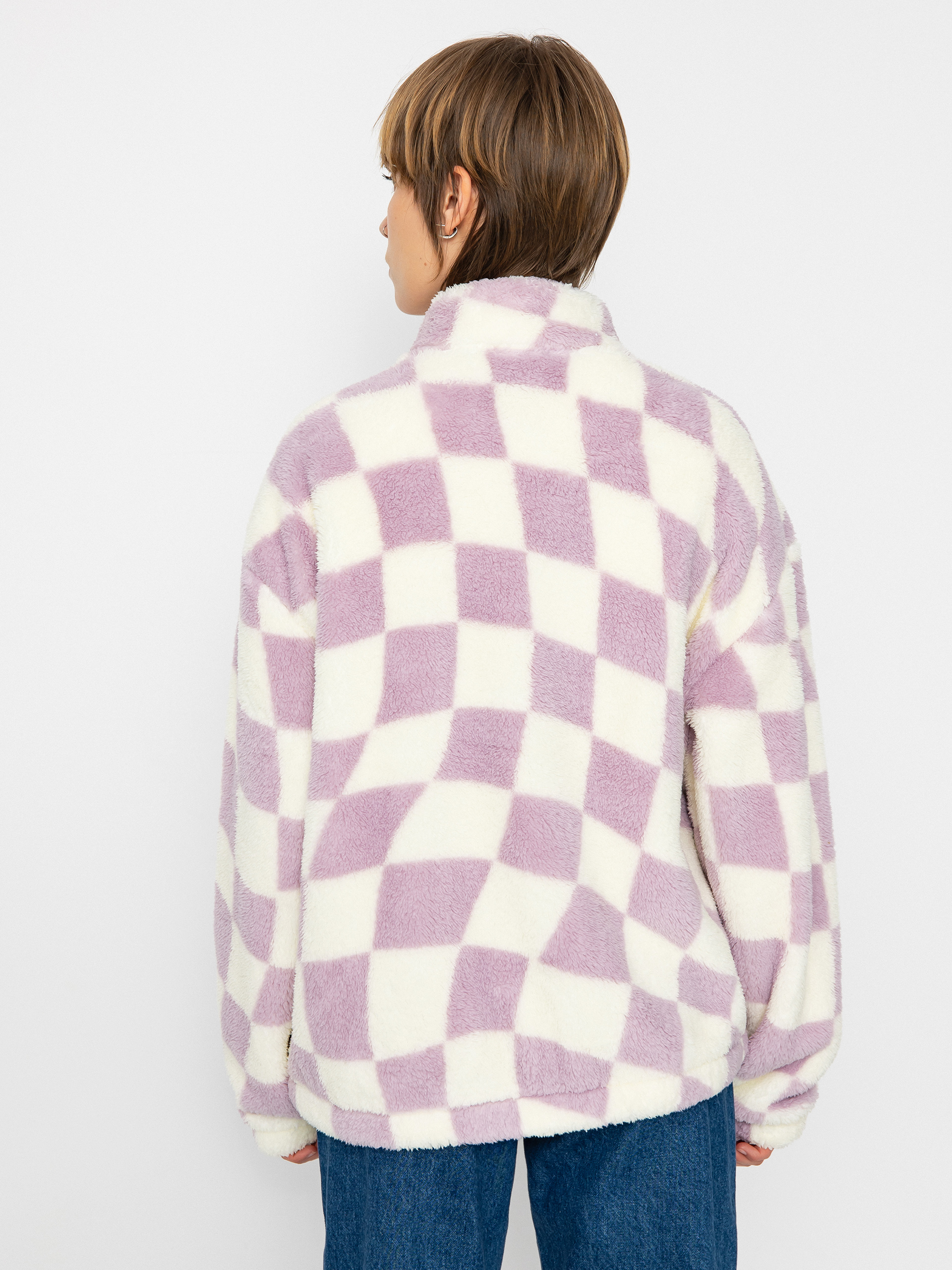 Női Vans Digital Trip Mock Zip Polár pulóver (digital dementia lavender frost)