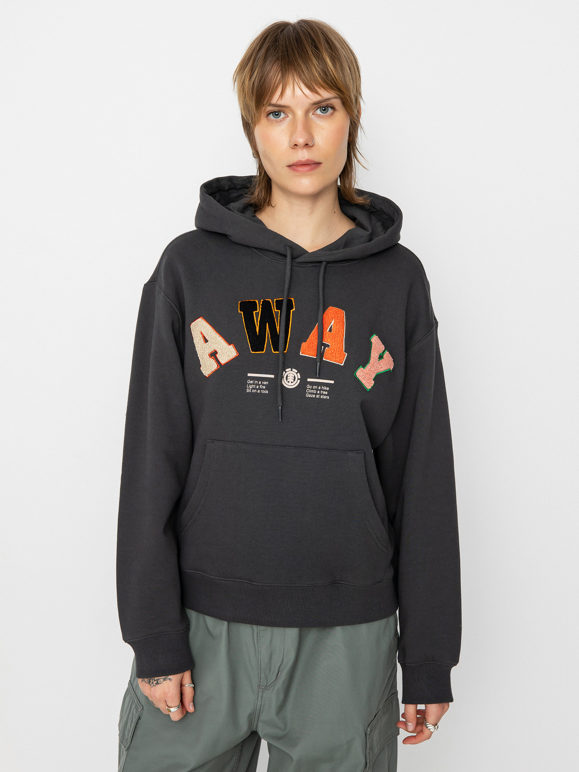 Element Away HD Kapucnis pulóver Wmn (tarmac)