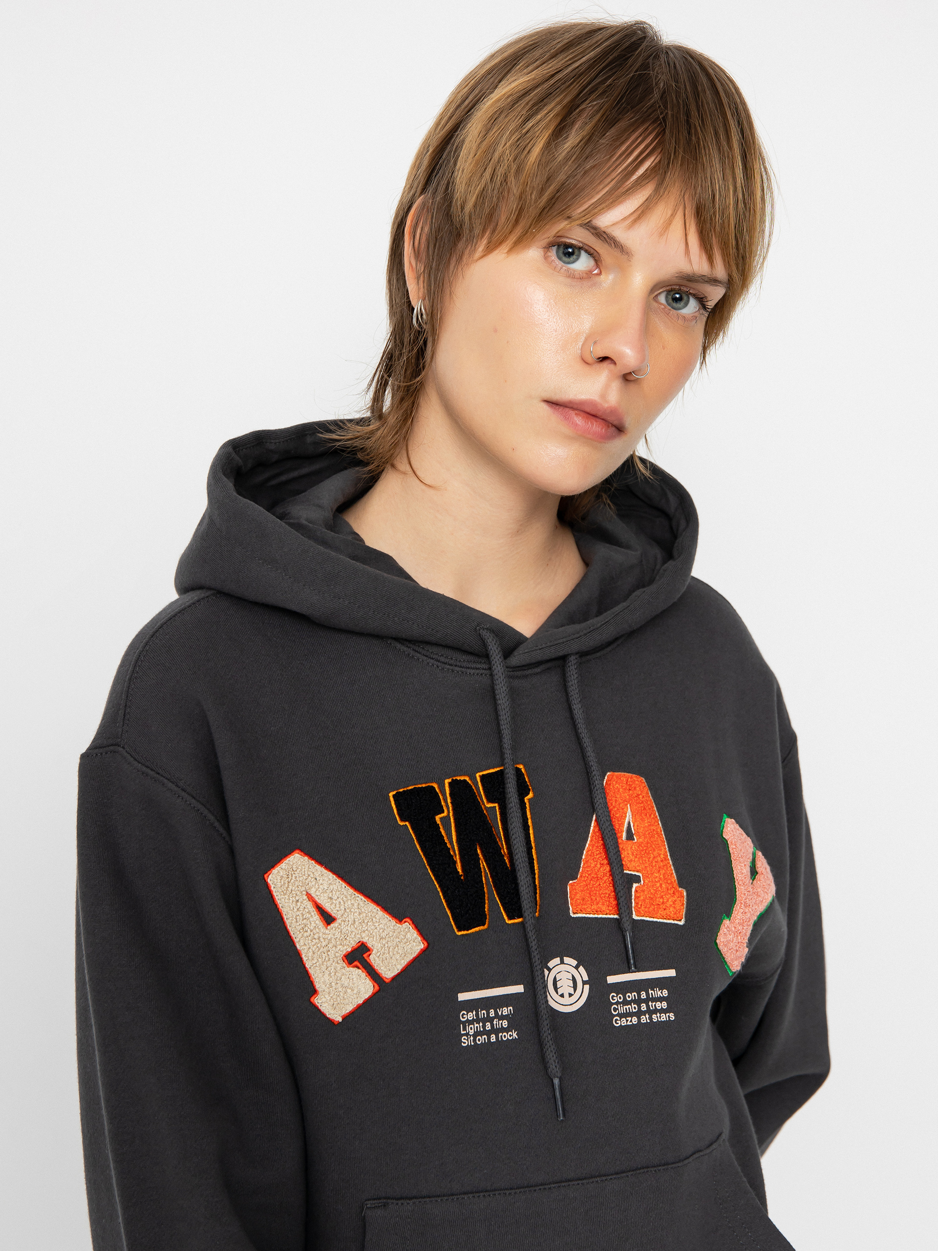 Element Away HD Kapucnis pulóver Wmn (tarmac)