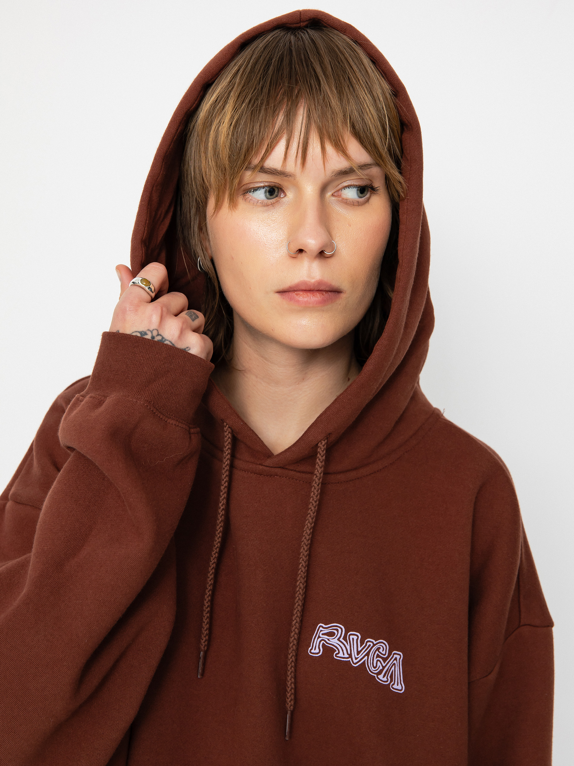 RVCA Leave Behind Pulóver Wmn (cappuccino)