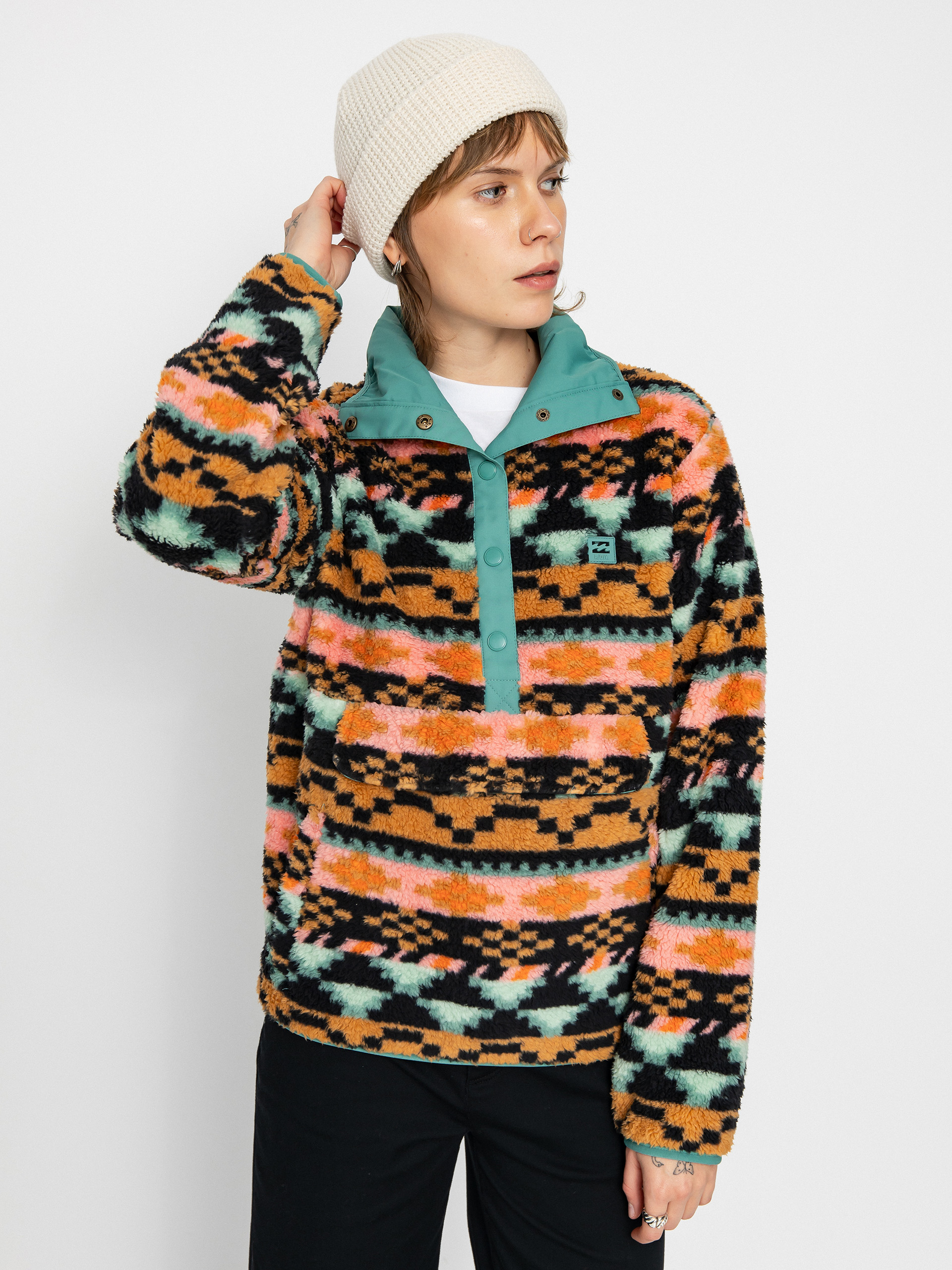 Női Billabong Switchback Pullover Polár pulóver (black multi)