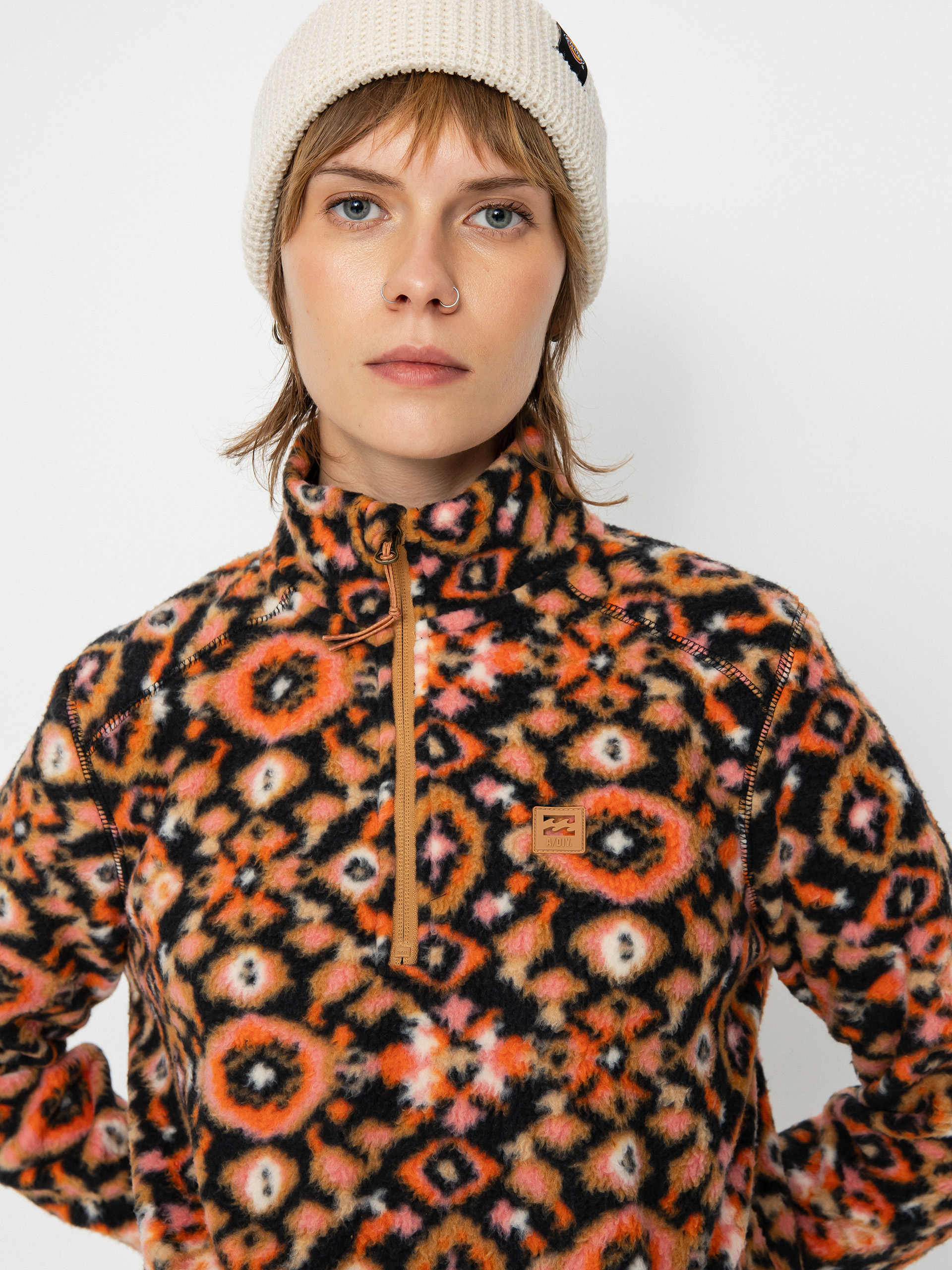 Női Billabong Boundary Mock 3 Polár pulóver (papaya)